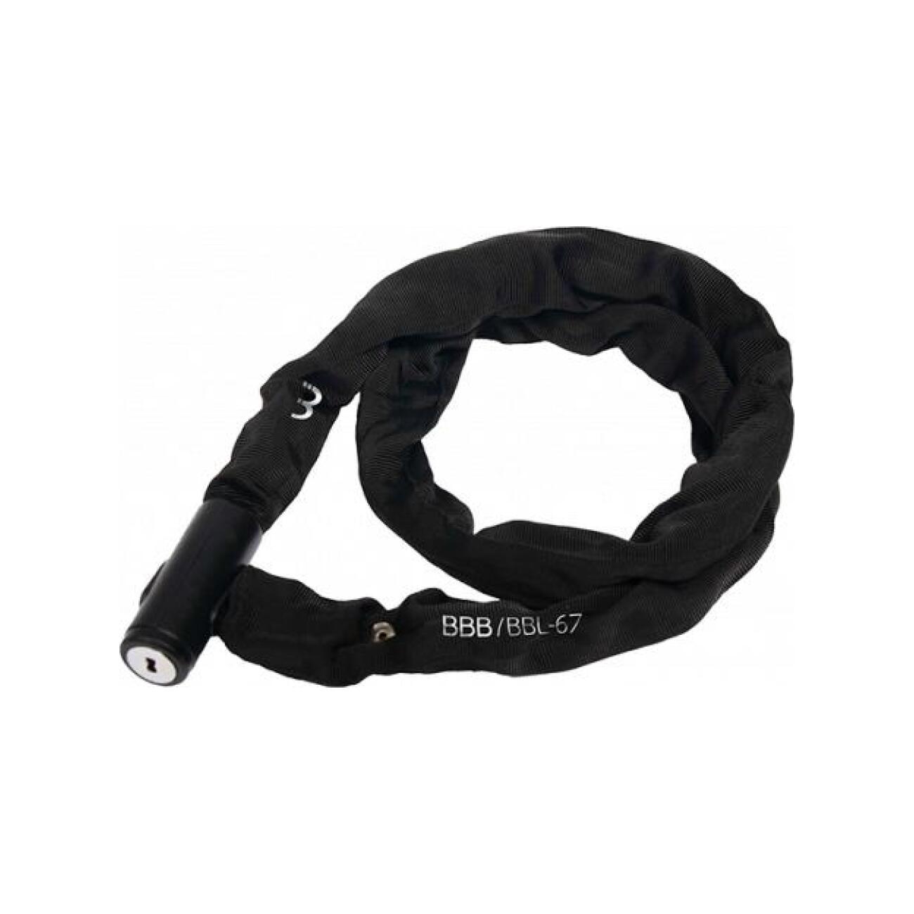 BBB zámok na bicykel - BBL-67 QUICKCHAIN - čierna