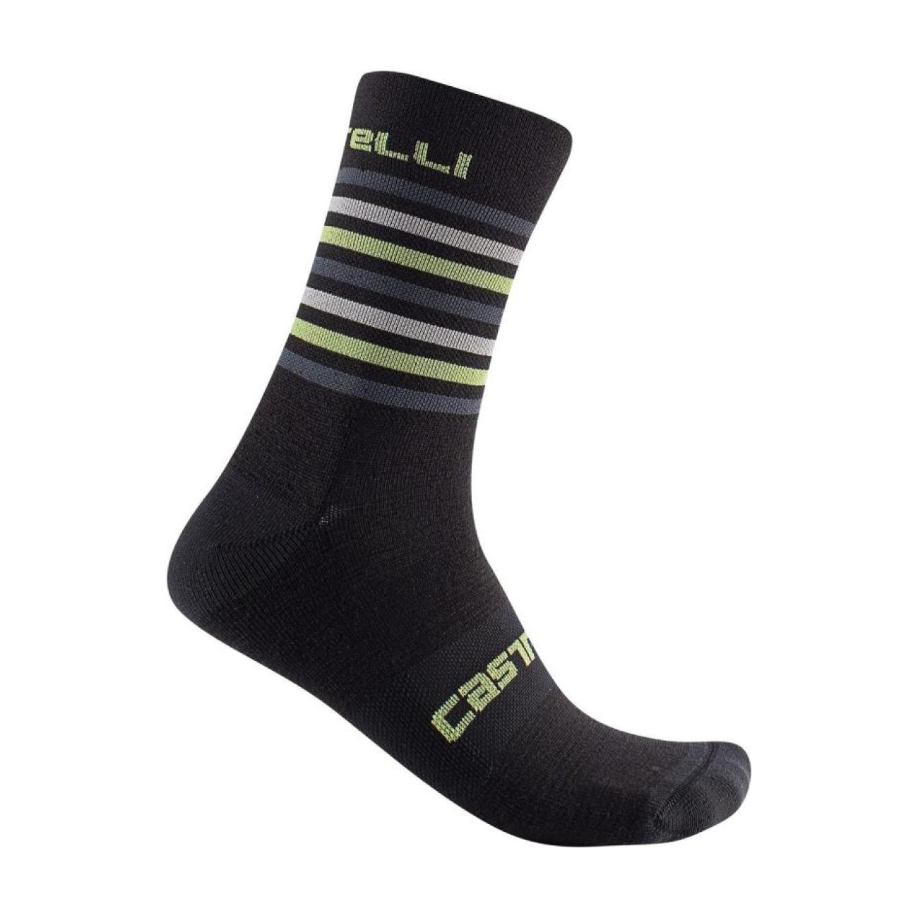 
                CASTELLI Cyklistické ponožky klasické - GREGGE 15 - čierna S-M
            