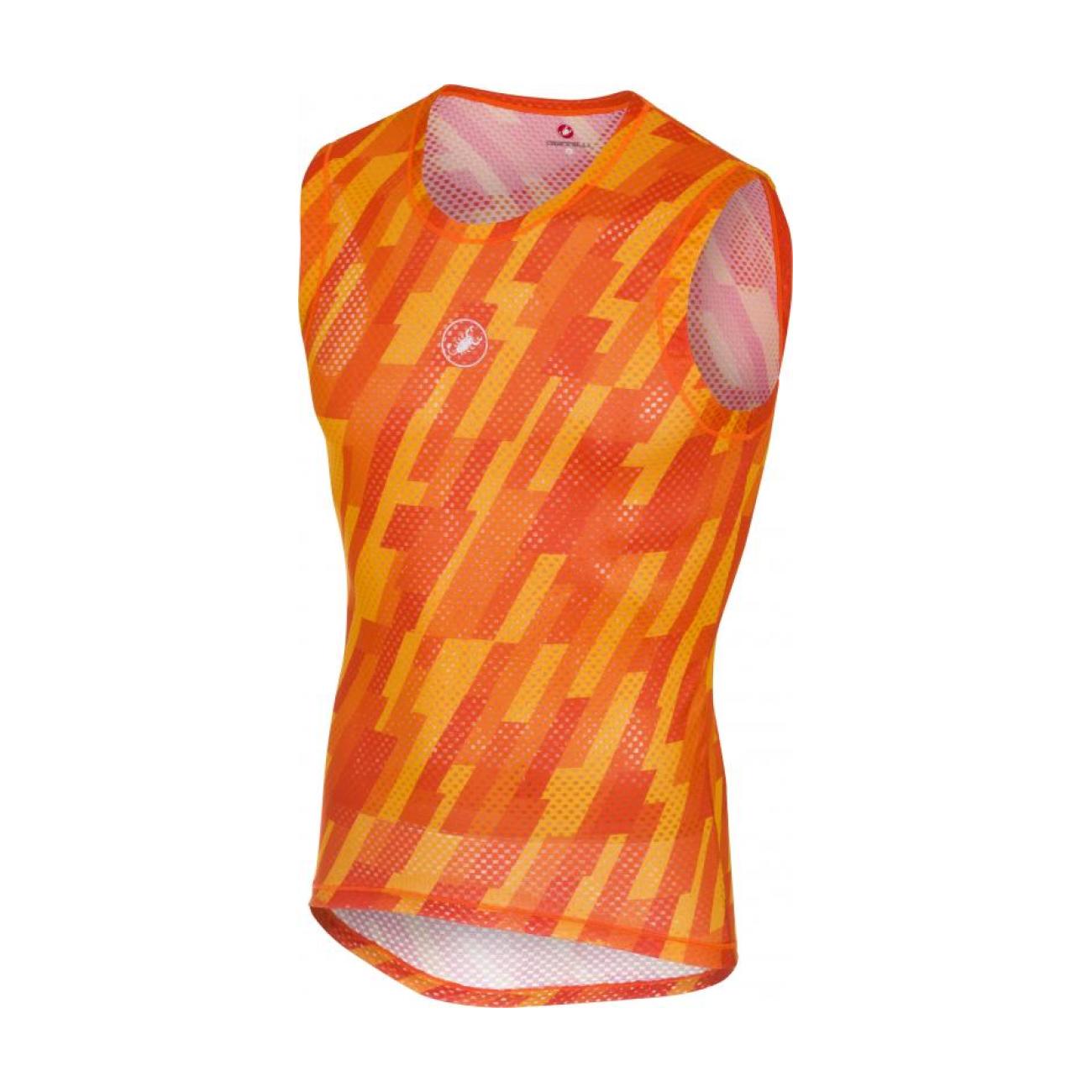 
                CASTELLI Cyklistické tričko bez rukávov - PRO MESH - oranžová S
            