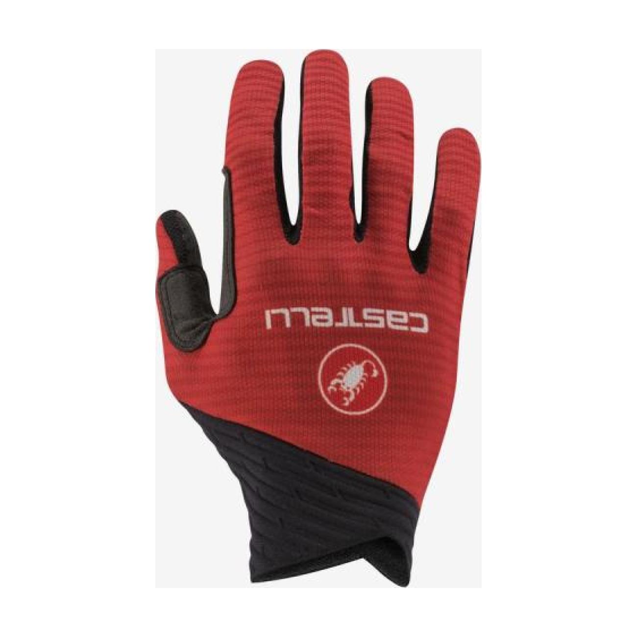 
                CASTELLI Cyklistické rukavice dlhoprsté - CW 6.1 CROSS - červená M
            