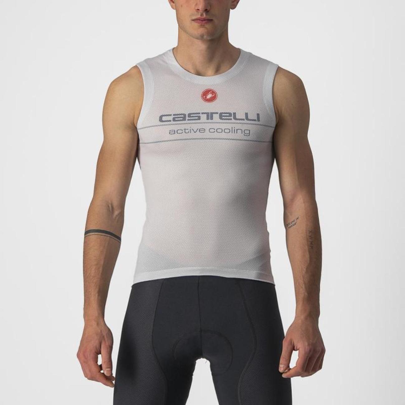 CASTELLI Cyklistické tričko bez rukávov - ACTIVE COOLING - šedá L