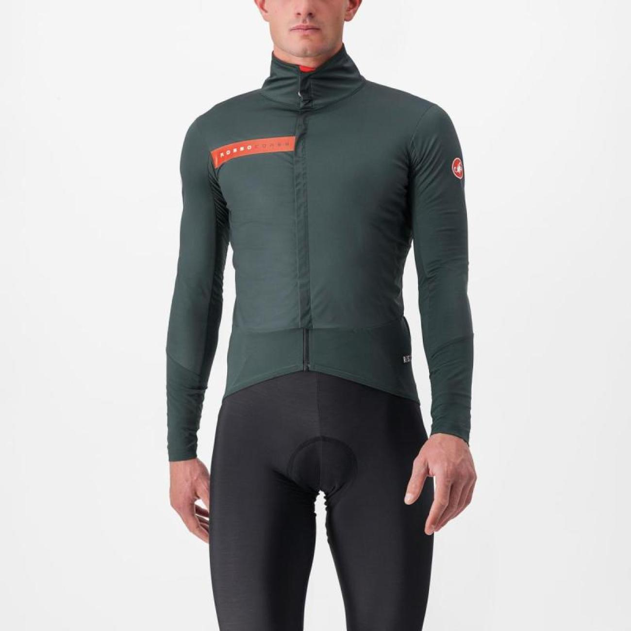 
                CASTELLI Cyklistická zateplená bunda - BETA RoS - zelená 3XL
            