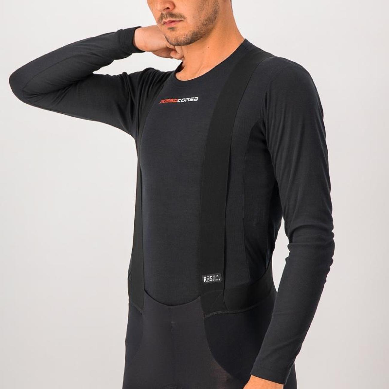 CASTELLI Cyklistické tričko s dlhým rukávom - PROSECCO TECH LONG - čierna XL