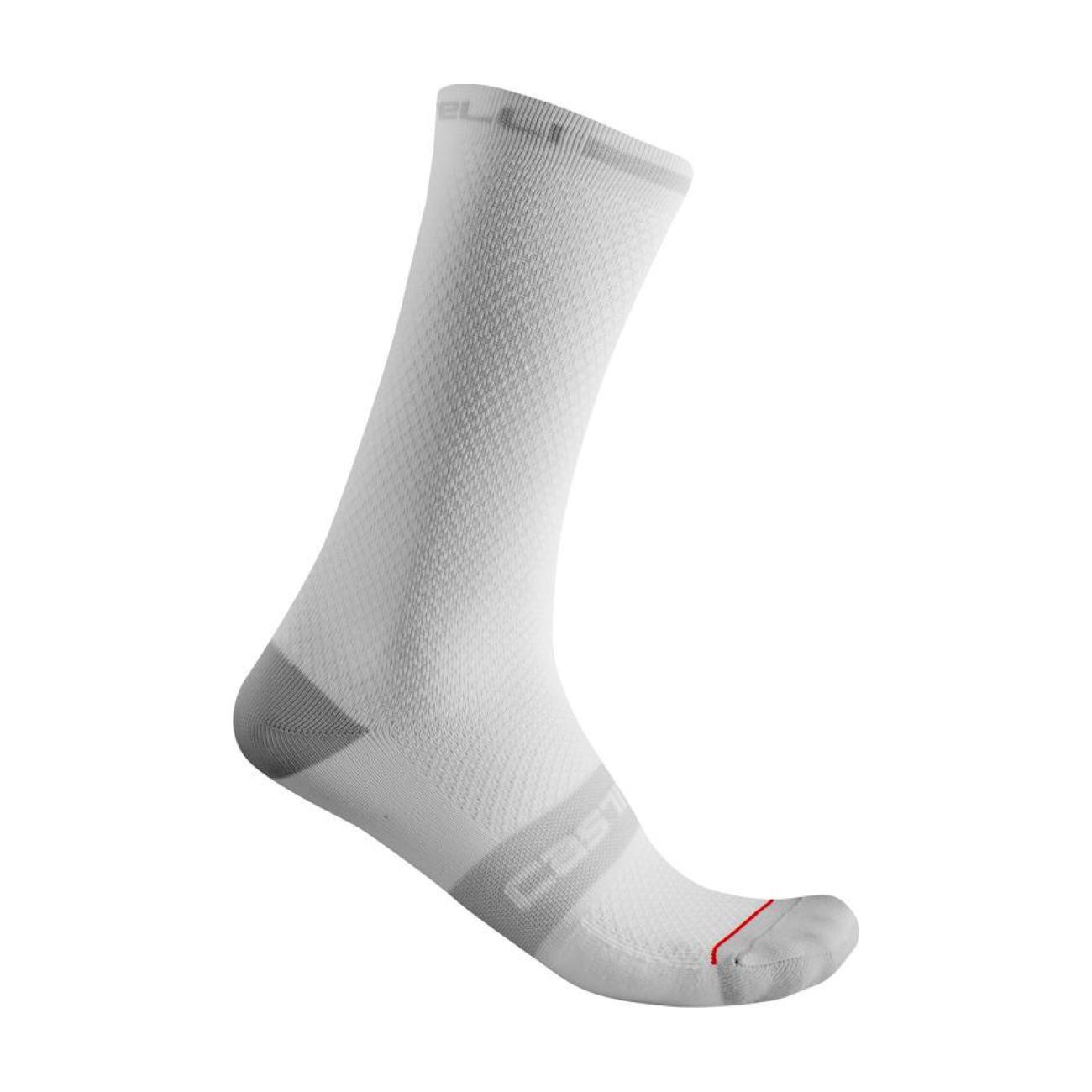 
                CASTELLI Cyklistické ponožky klasické - SUPERLEGGERA T 18 - biela S-M
            