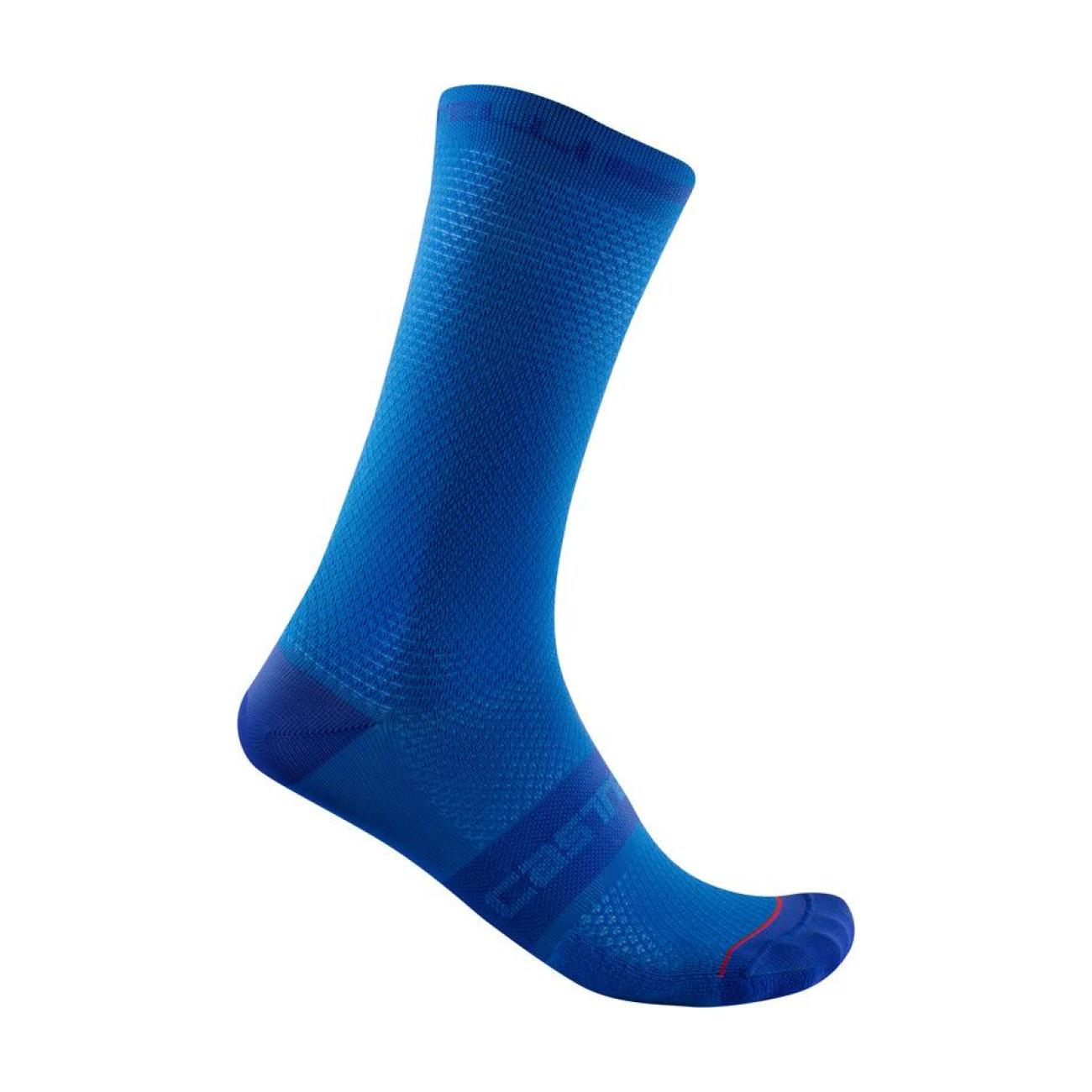 
                CASTELLI Cyklistické ponožky klasické - SUPERLEGGERA T 18 - modrá S-M
            