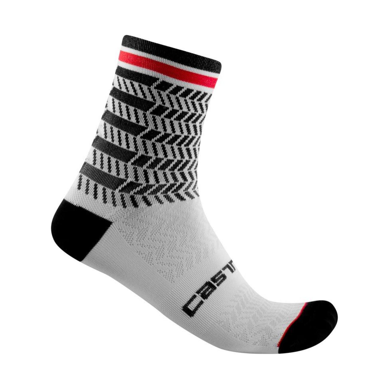 
                CASTELLI Cyklistické ponožky klasické - AVANTI 12 - čierna/biela 2XL
            