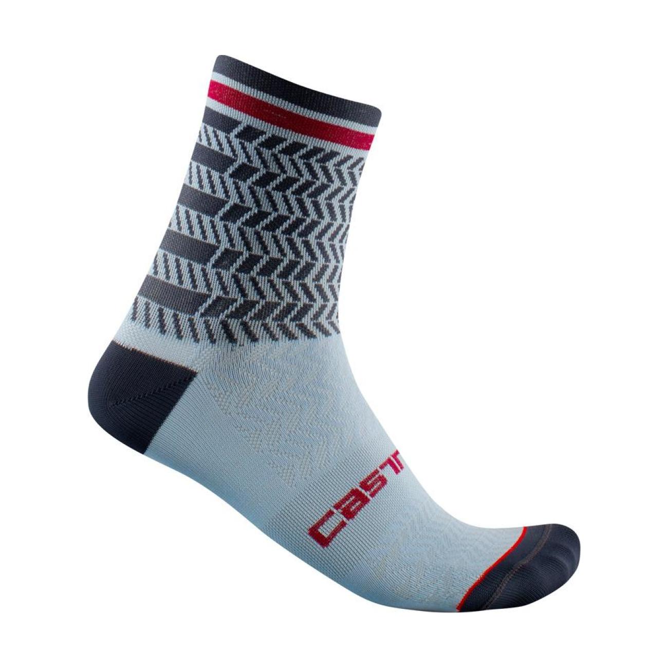 
                CASTELLI Cyklistické ponožky klasické - AVANTI 12 - svetlo modrá/modrá 2XL
            