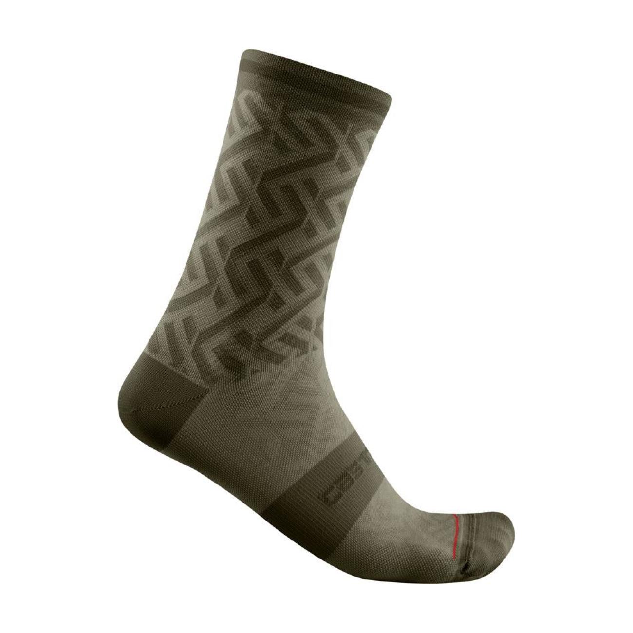 
                CASTELLI Cyklistické ponožky klasické - TIRAMOLLA 15 - zelená S-M
            