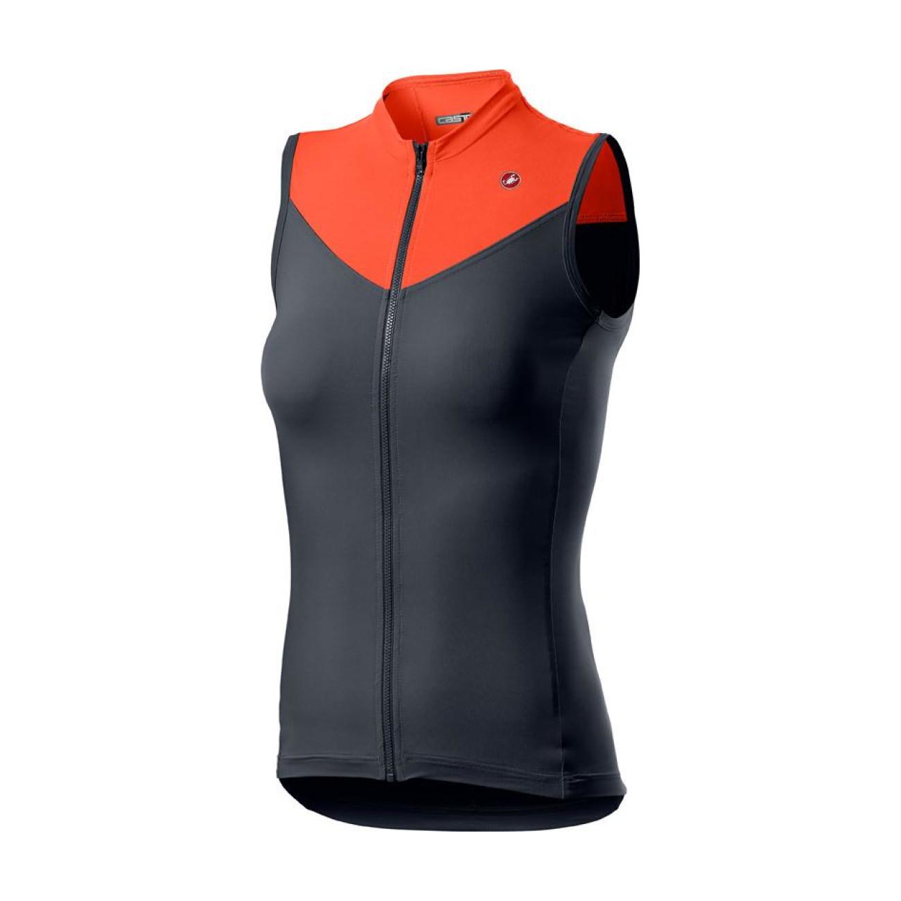 CASTELLI Cyklistický dres bez rukávov - SOLARIS - modrá