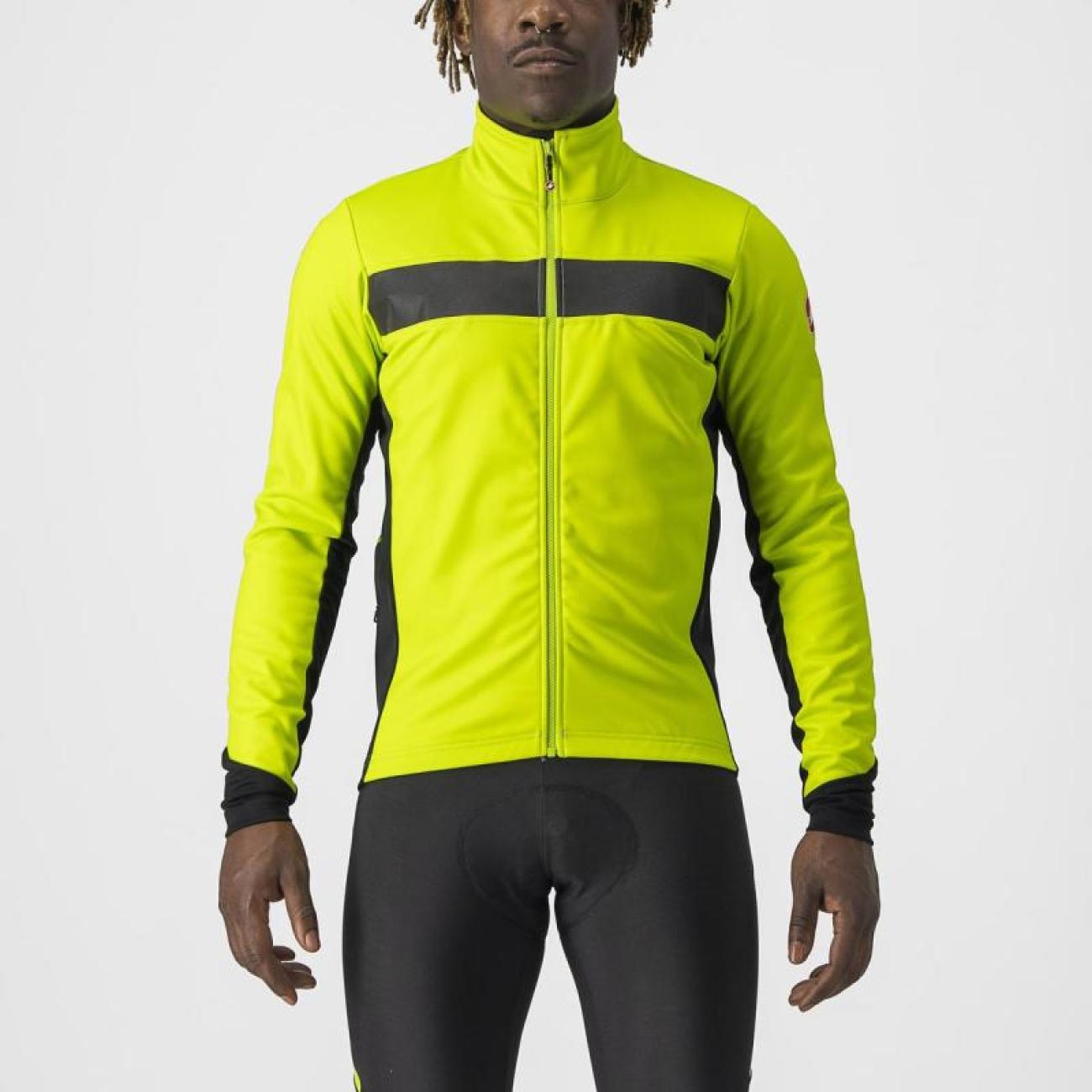 
                CASTELLI Cyklistická zateplená bunda - RADOPPIA 3 - svetlo zelená 2XL
            