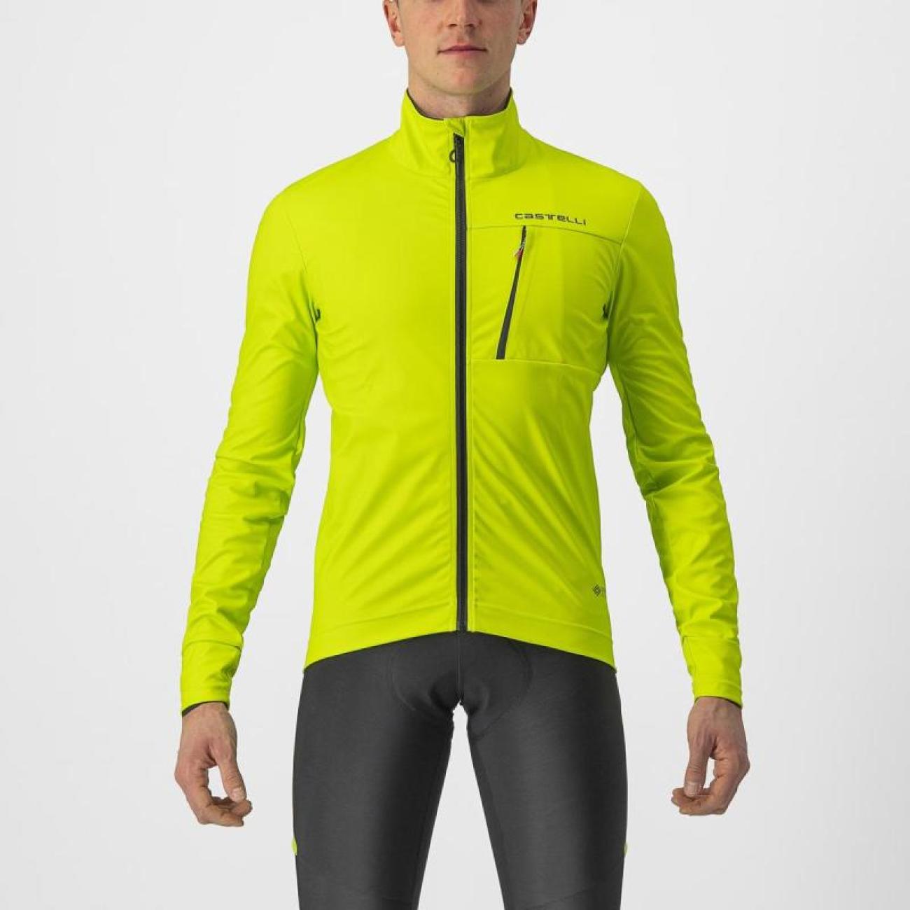 
                CASTELLI Cyklistická zateplená bunda - GO - svetlo zelená XL
            