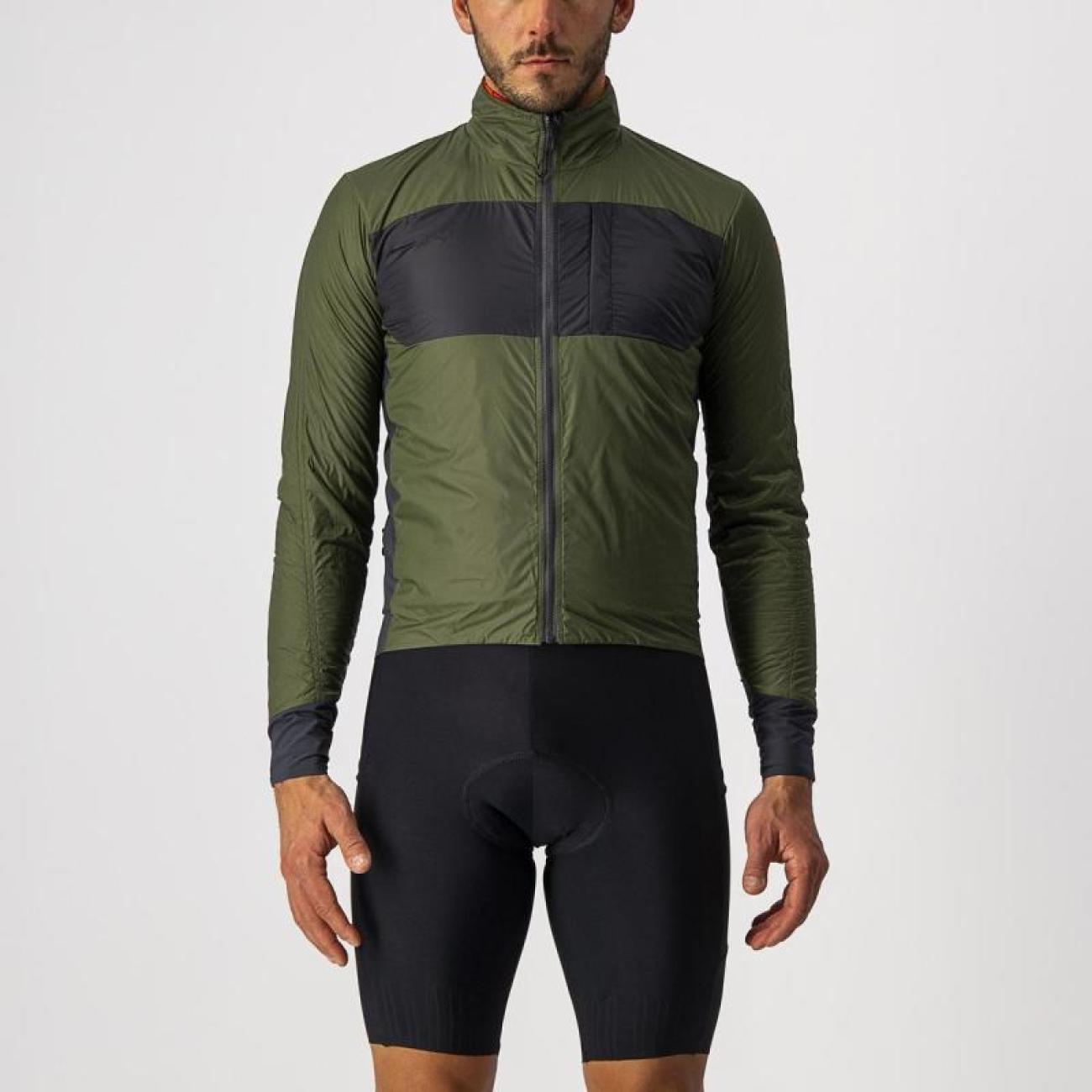 
                CASTELLI Cyklistická vetruodolná bunda - UNLIMITED PUFFY - zelená M
            