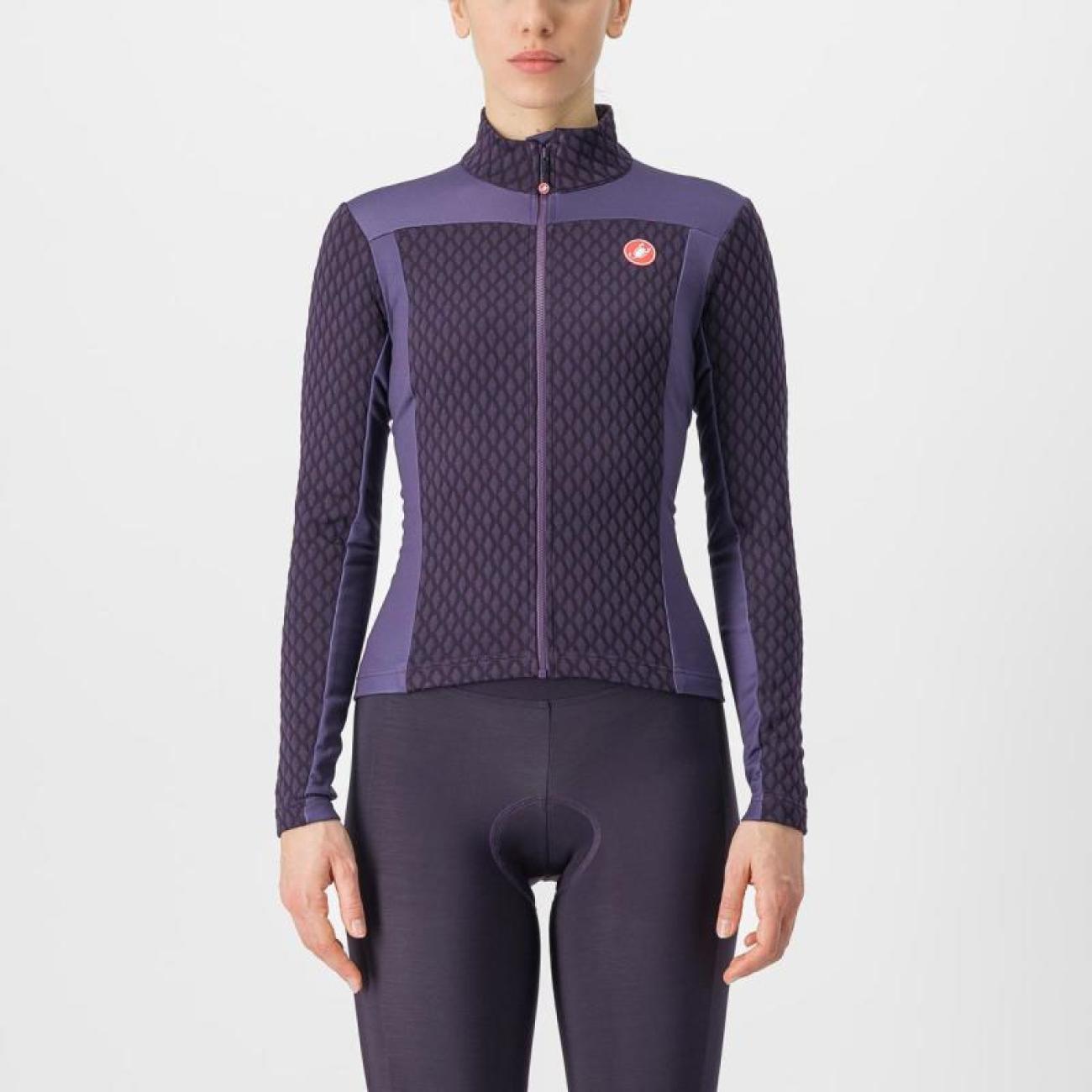 CASTELLI Cyklistický dres s dlhým rukávom zimný - SFIDA 2 W - fialová
