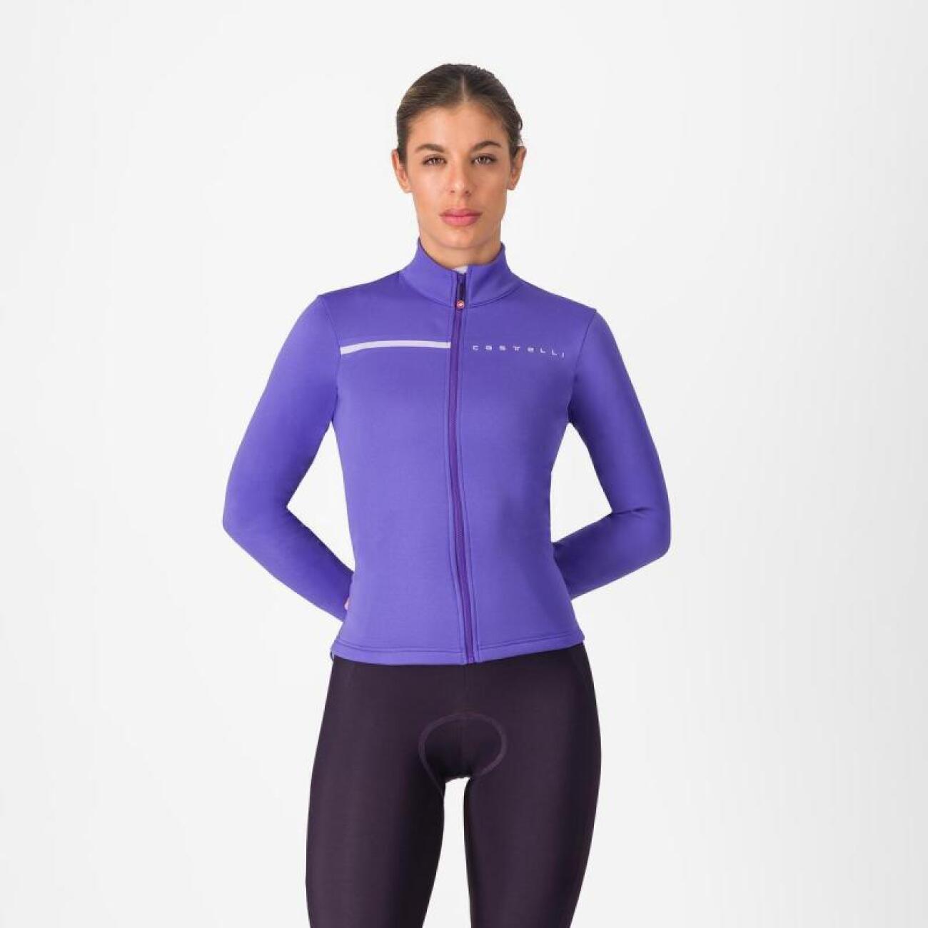 CASTELLI Cyklistický dres s dlhým rukávom zimný - SINERGIA 2 - fialová XL