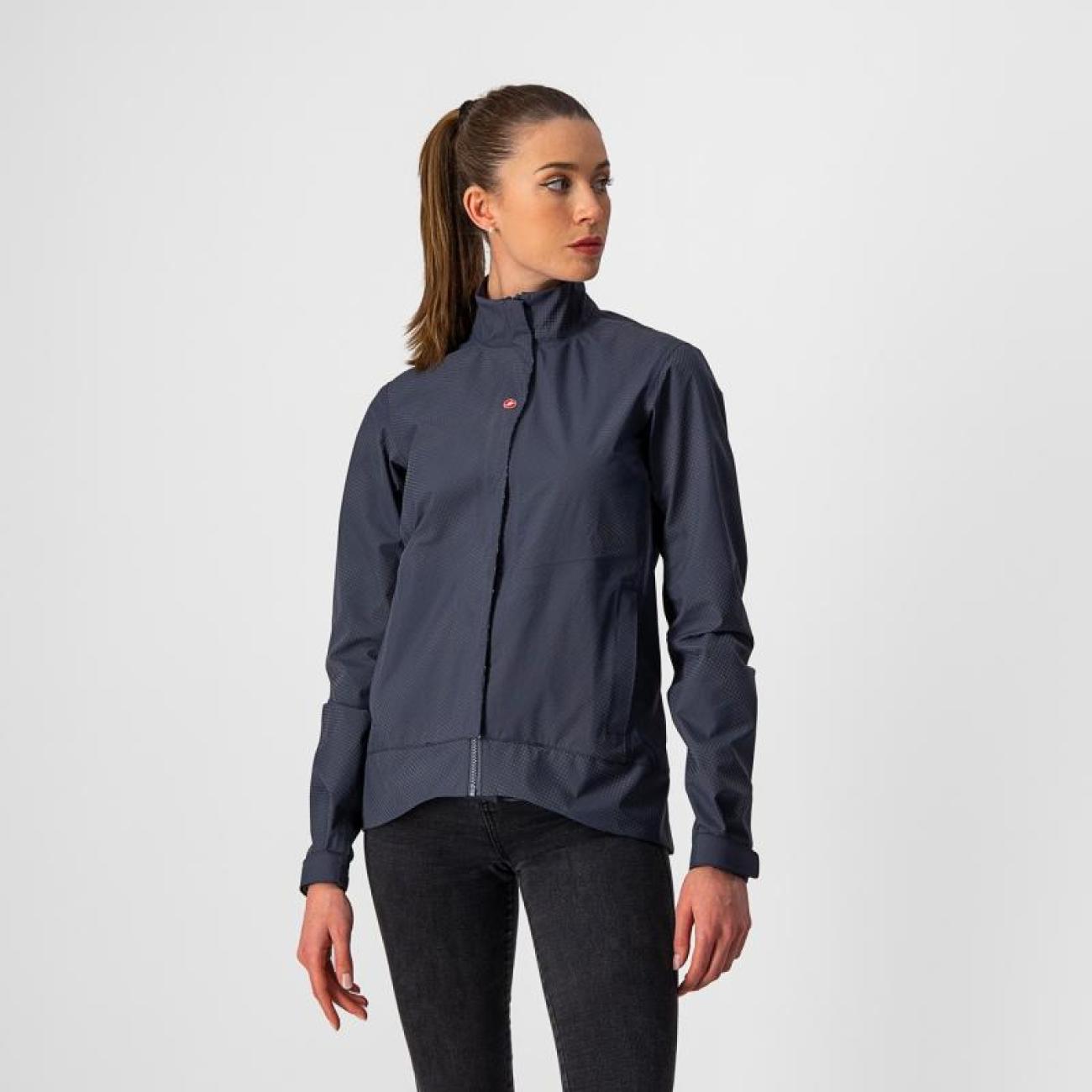 CASTELLI Cyklistická vodeodolná pláštenka - COMMUTER W REFLEX - modrá M
