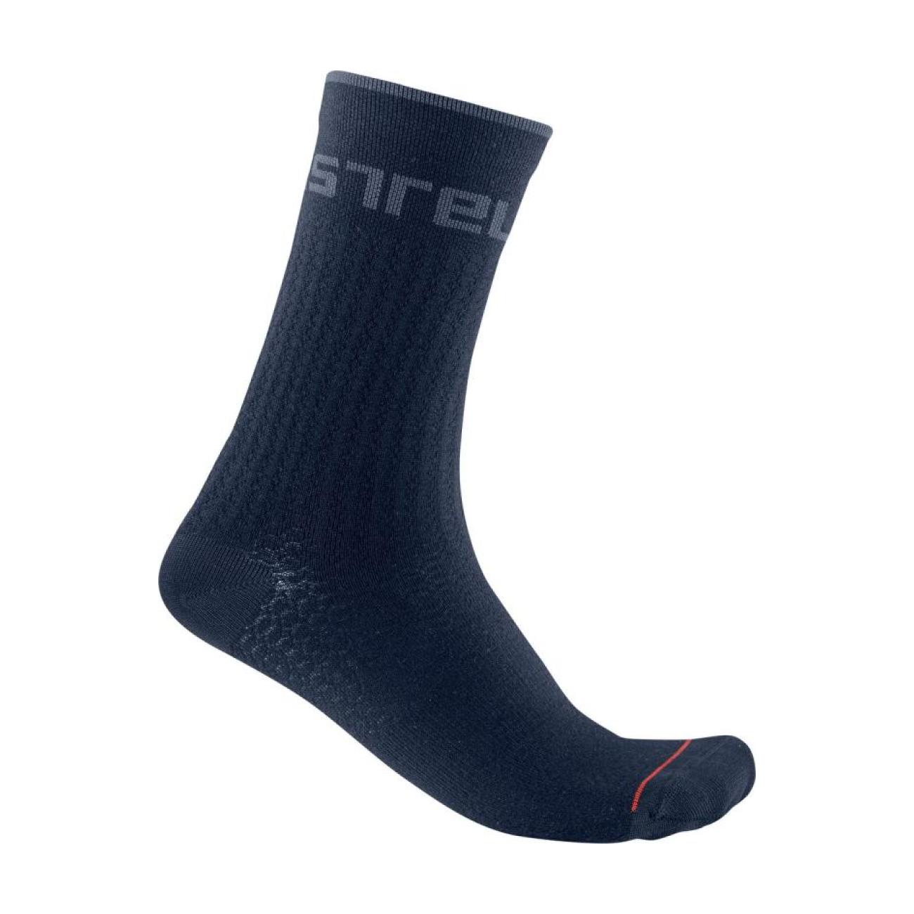 
                CASTELLI Cyklistické ponožky klasické - DISTANZA 20 - modrá S-M
            