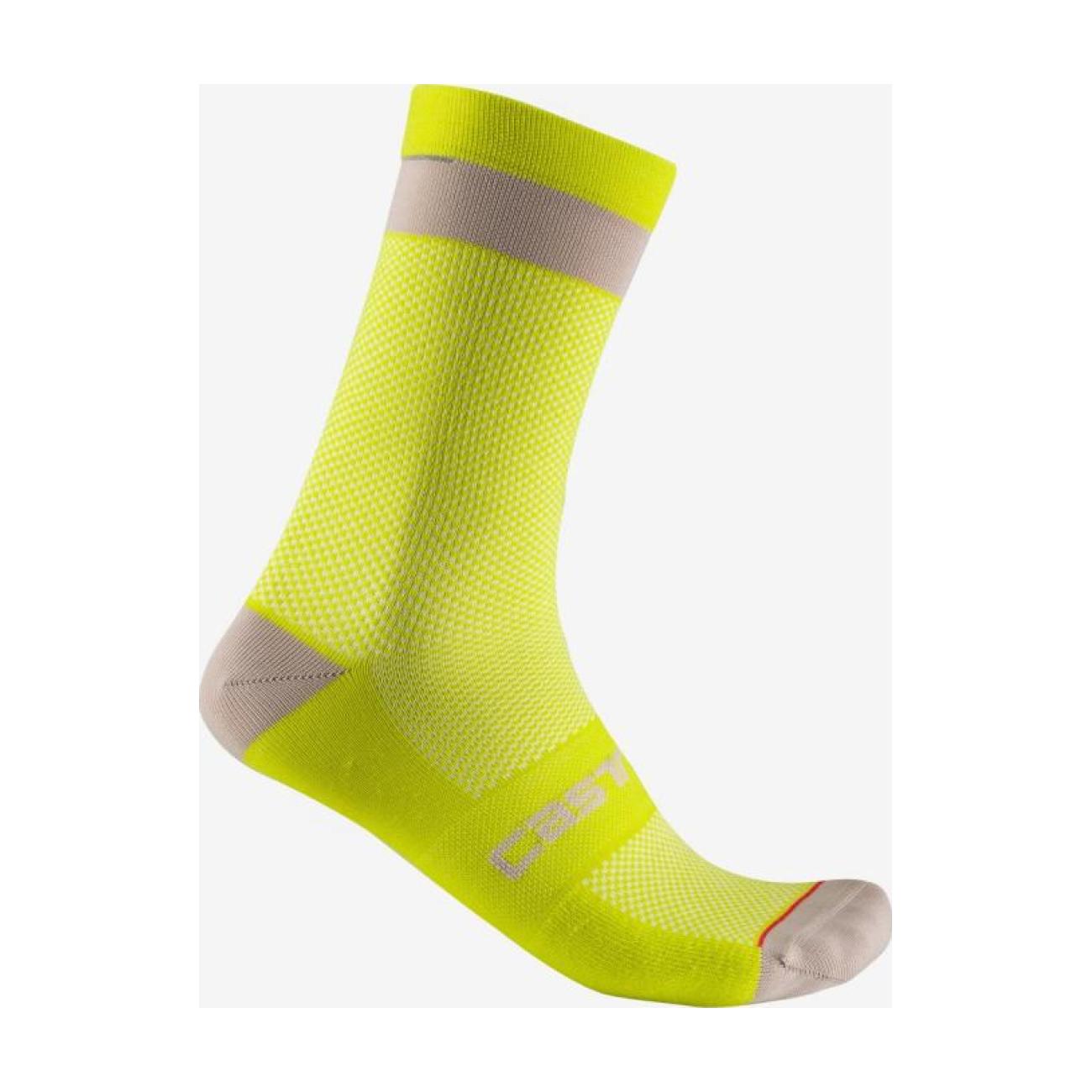 
                CASTELLI Cyklistické ponožky klasické - ALPHA 18 - žltá
            