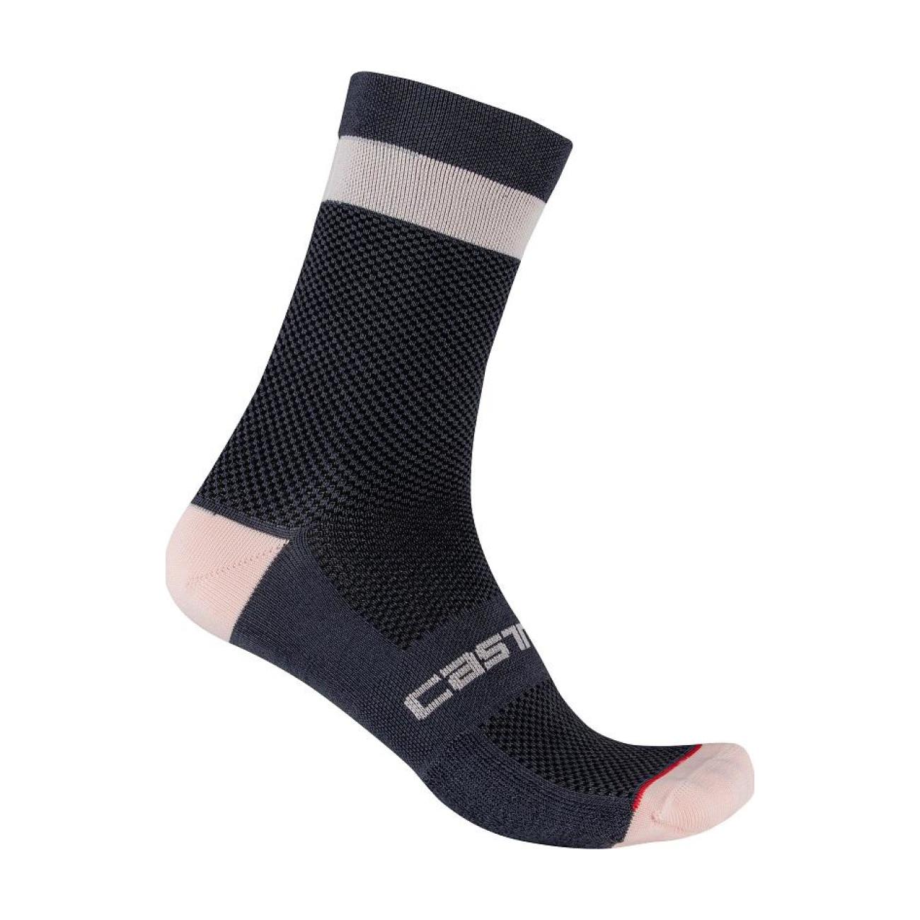 
                CASTELLI Cyklistické ponožky klasické - ALPHA W 15 - čierna S-M
            