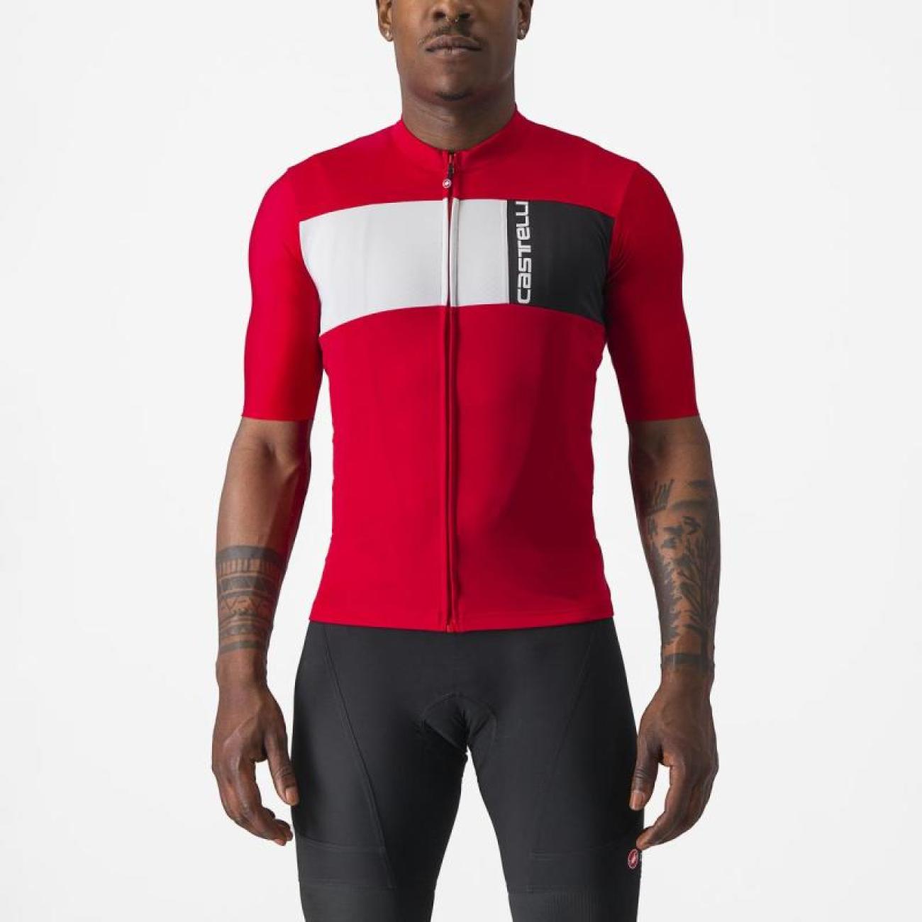 
                CASTELLI Cyklistický dres s krátkym rukávom - PROLOGO 7 - červená XL
            