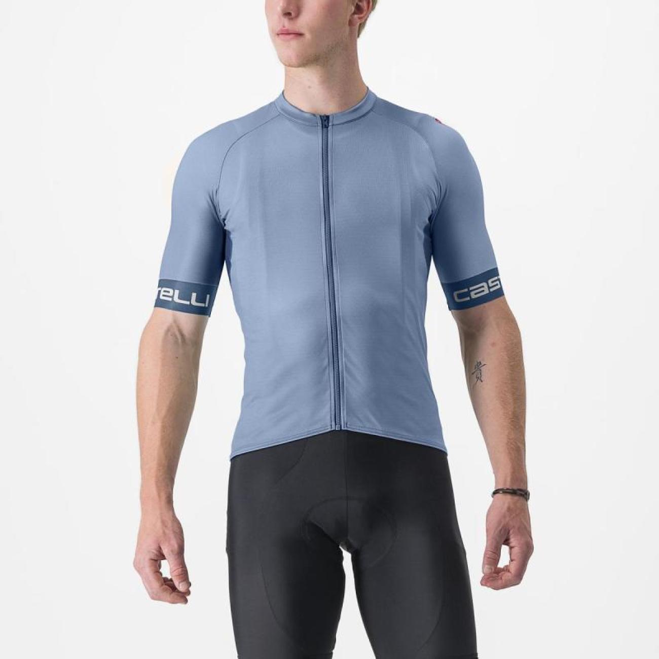 
                CASTELLI Cyklistický dres s krátkym rukávom - ENTRATA VI - svetlo modrá 2XL
            