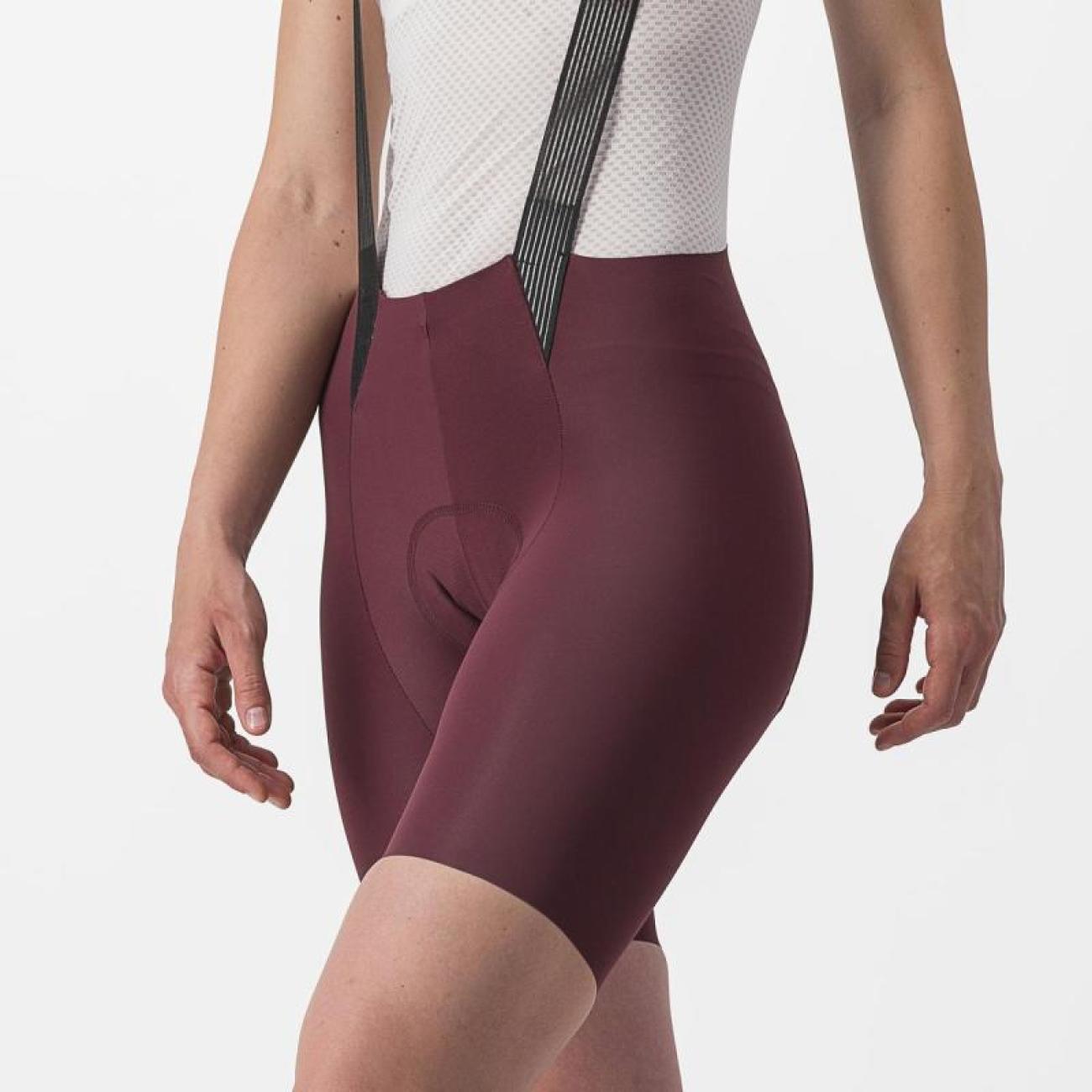 
                CASTELLI Cyklistické nohavice krátke s trakmi - FREE AERO RC W - bordová S
            