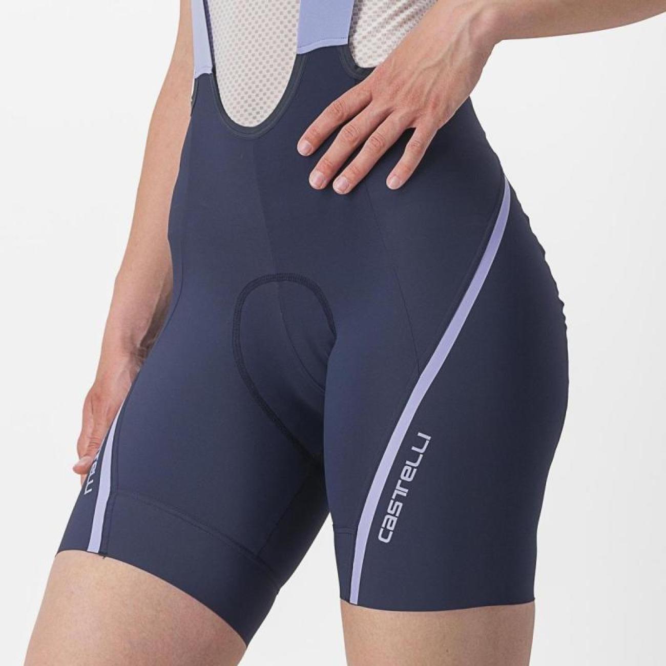 
                CASTELLI Cyklistické nohavice krátke s trakmi - VELOCISSIMA 3 - modrá
            