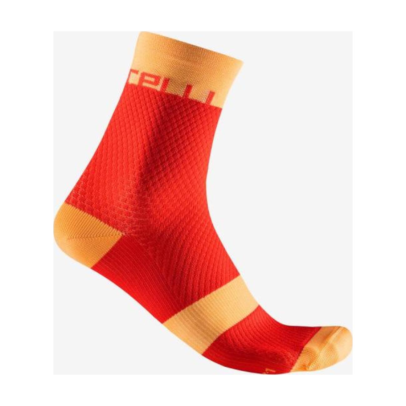 E-shop CASTELLI Cyklistické ponožky klasické - VELOCISSIMA 12 - červená