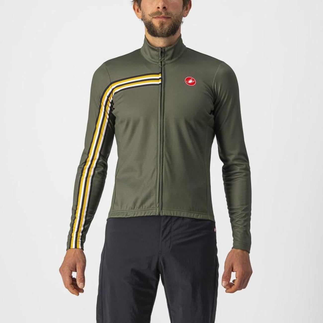 CASTELLI Cyklistický dres s dlhým rukávom letný - UNLIMITED THERMAL - zelená
