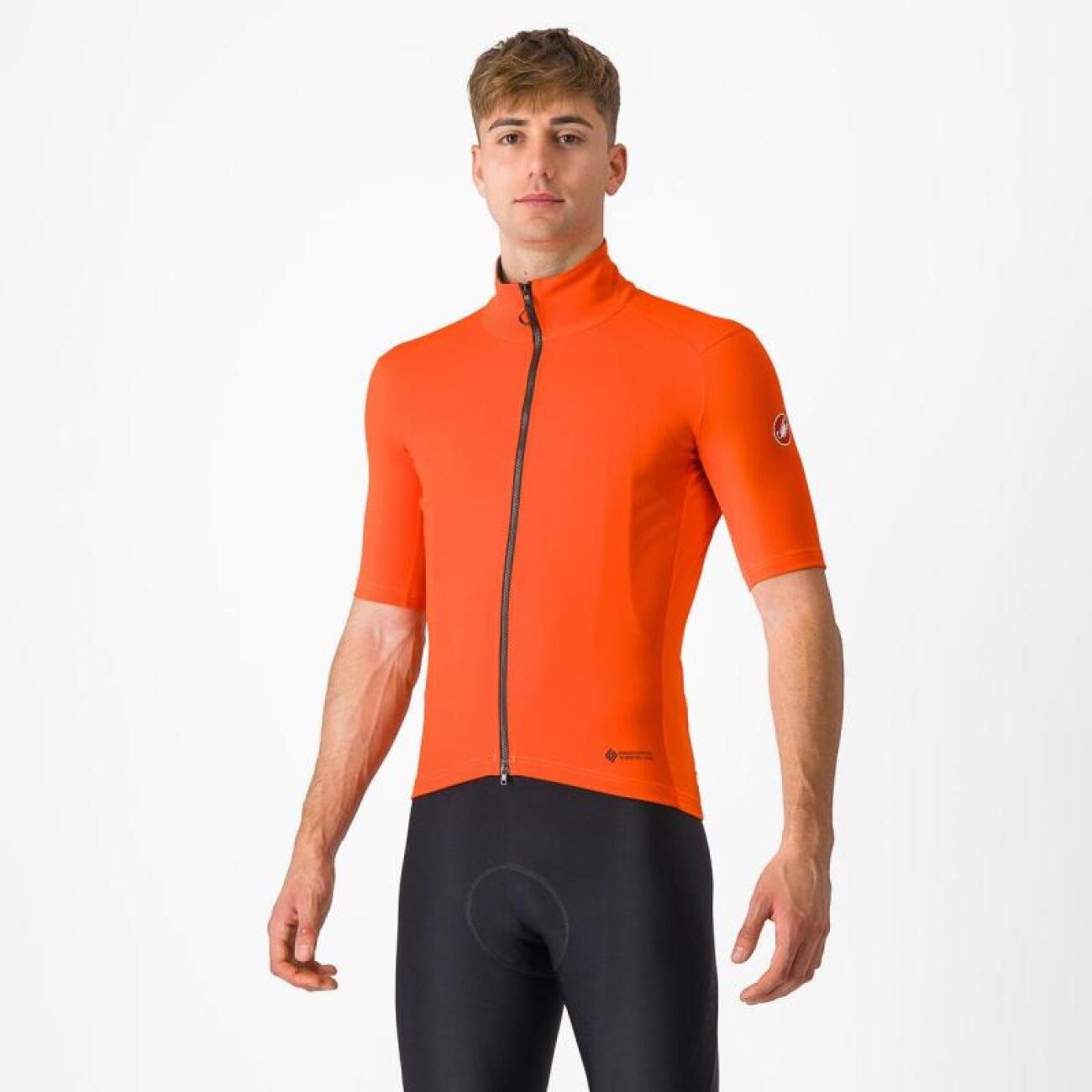 CASTELLI Cyklistický dres s krátkym rukávom - PERFETTO ROS 2 WIND - oranžová M