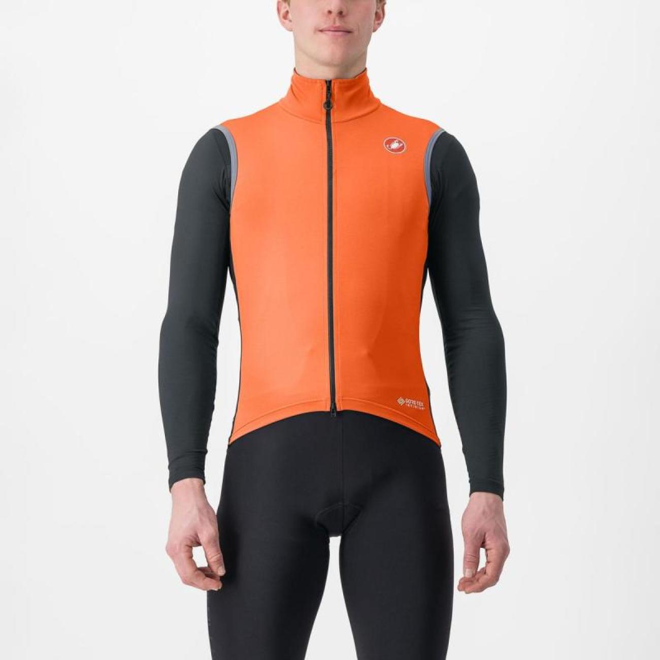 
                CASTELLI Cyklistická vesta - PERFETTO RoS 2 - oranžová
            