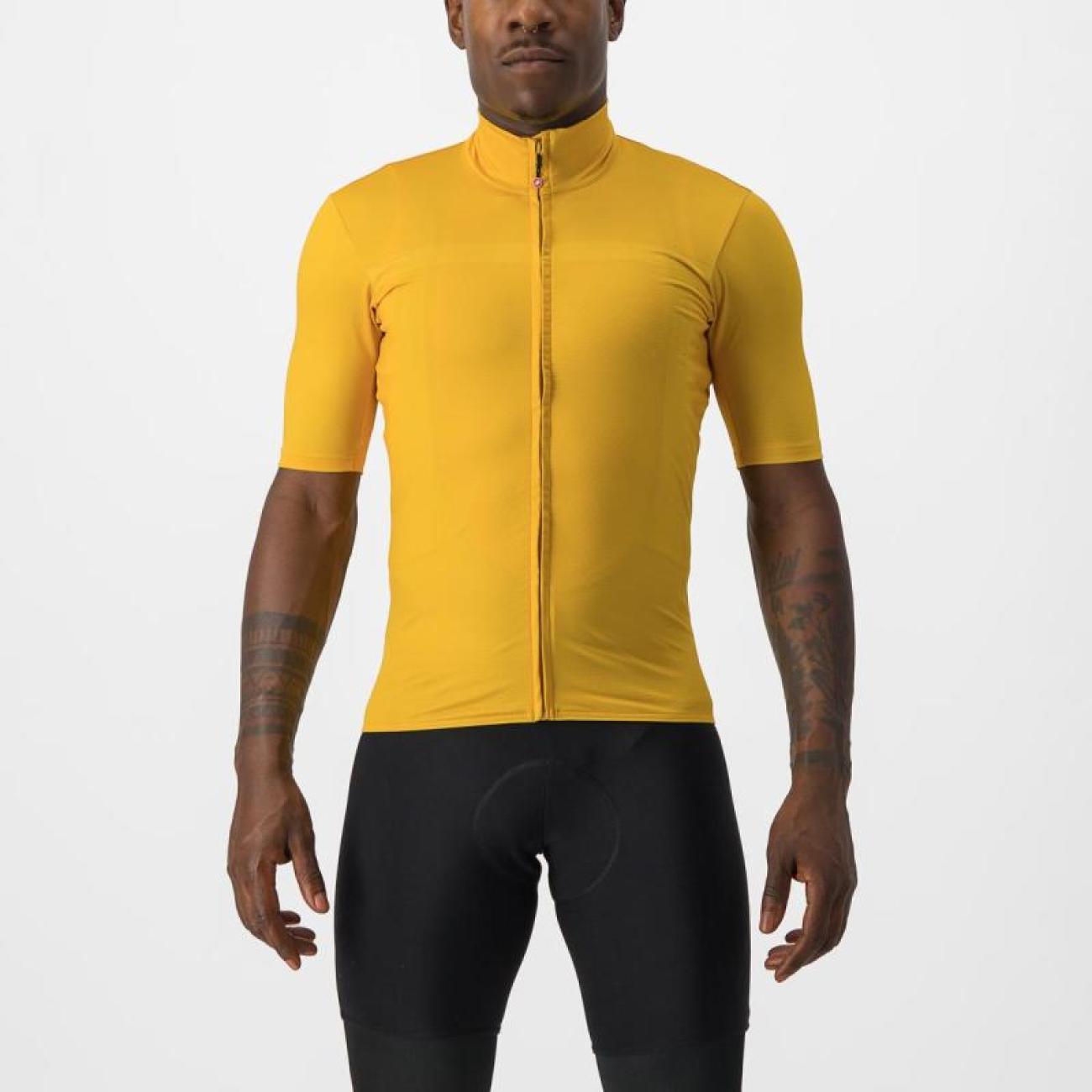 
                CASTELLI Cyklistický dres s krátkym rukávom - PRO THERMAL MID - žltá M
            