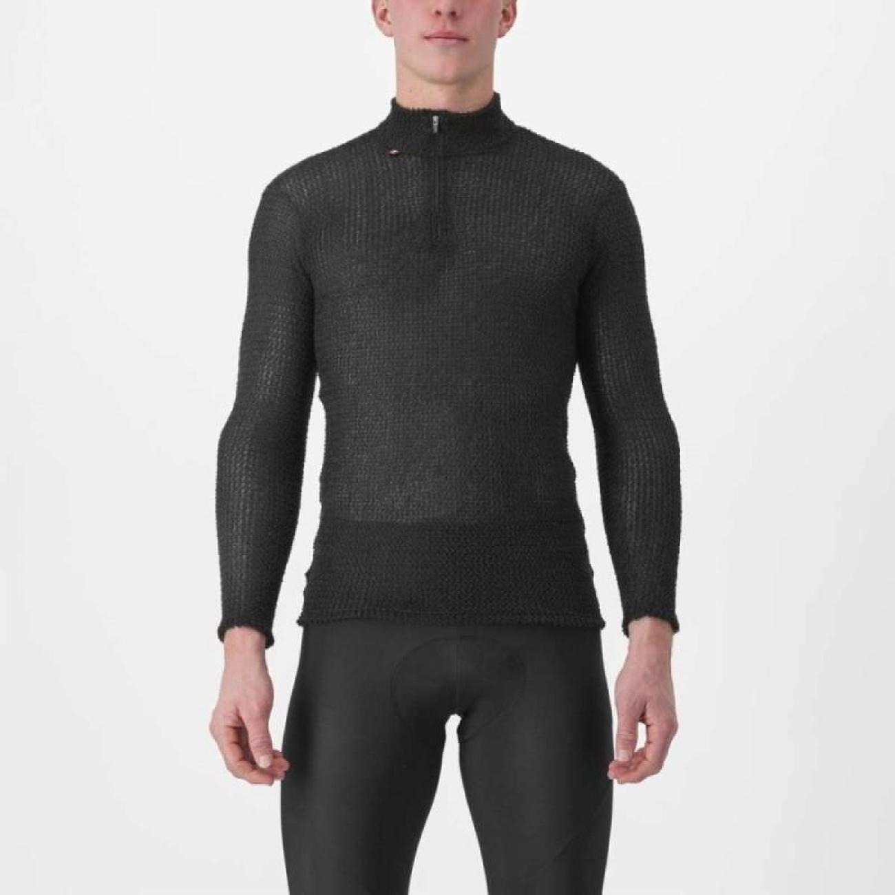 CASTELLI Cyklistické tričko s dlhým rukávom - COLD DAYS 2ND LAYER - čierna