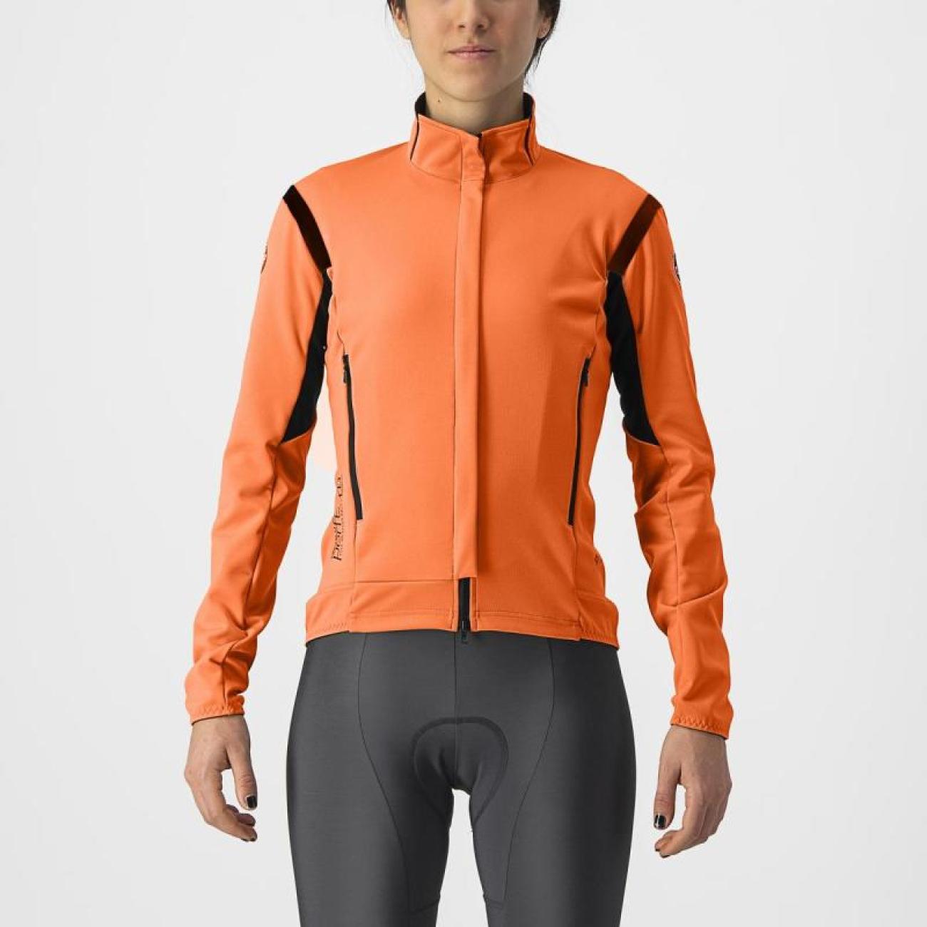 
                CASTELLI Cyklistická zateplená bunda - PERFETTO RoS 2 W - oranžová M
            
