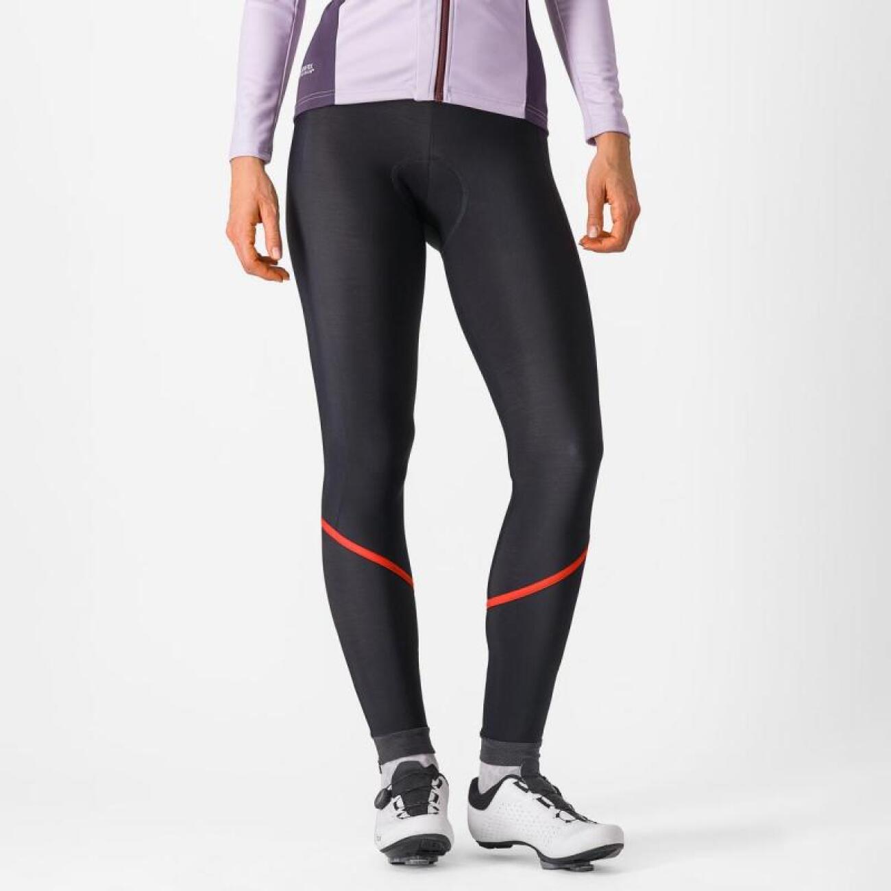 CASTELLI Cyklistické nohavice dlhé s trakmi - VELOCISSIMA DT - čierna
