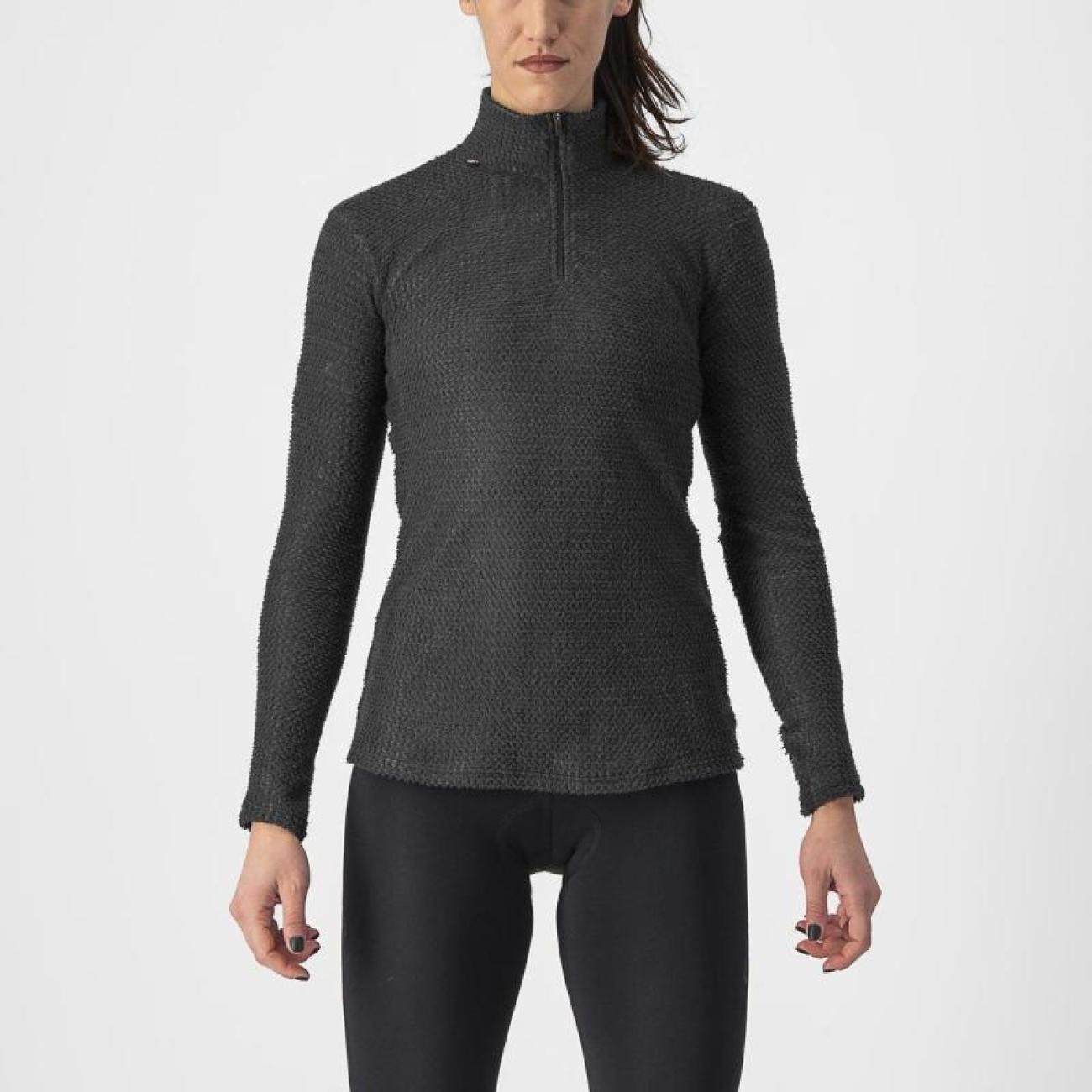 CASTELLI Cyklistické tričko s dlhým rukávom - COLD DAYS W 2ND LAYER - čierna L