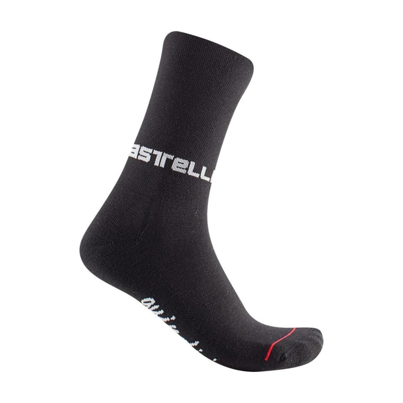 E-shop CASTELLI Cyklistické ponožky klasické - QUINDICI SOFT MERINO W - čierna