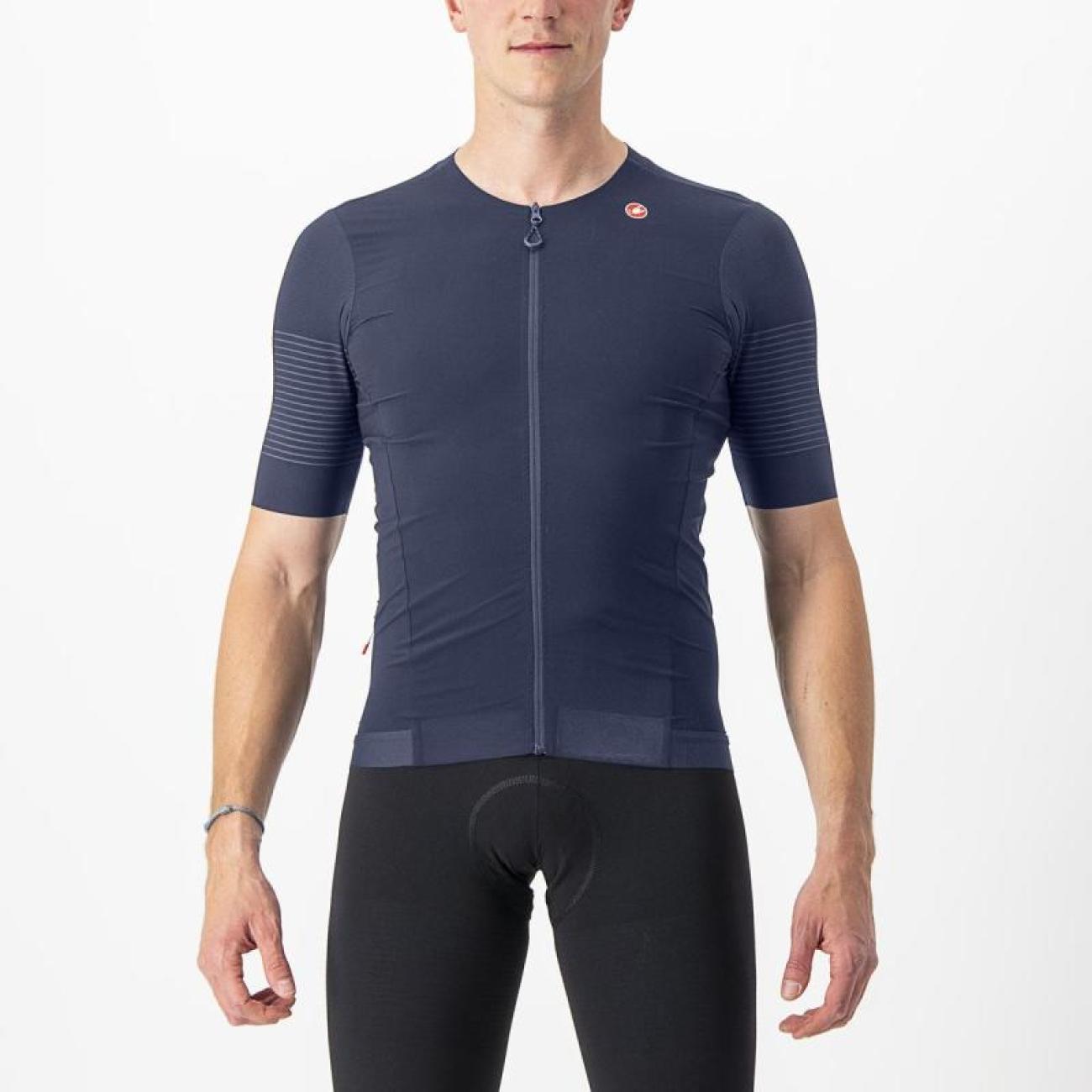 
                CASTELLI Cyklistický dres s krátkym rukávom - PREMIO BLACK - modrá
            