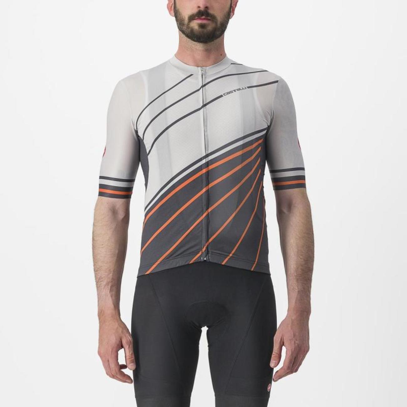 CASTELLI Cyklistický dres s krátkym rukávom - SPEED STRADA - šedá