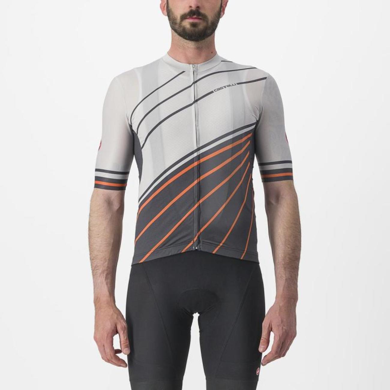 
                CASTELLI Cyklistický dres s krátkym rukávom - SPEED STRADA - šedá M
            