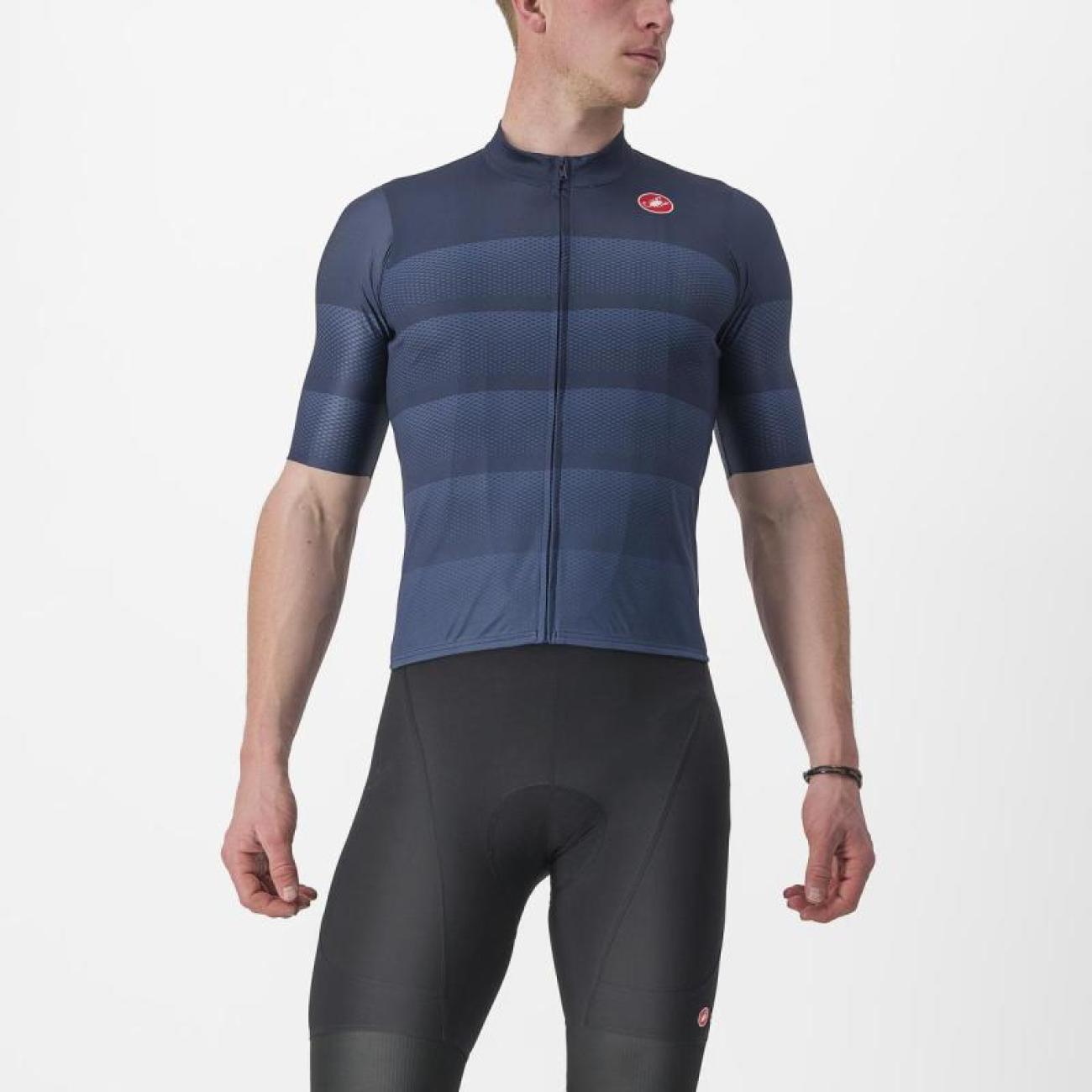 
                CASTELLI Cyklistický dres s krátkym rukávom - LIVELLI - modrá M
            