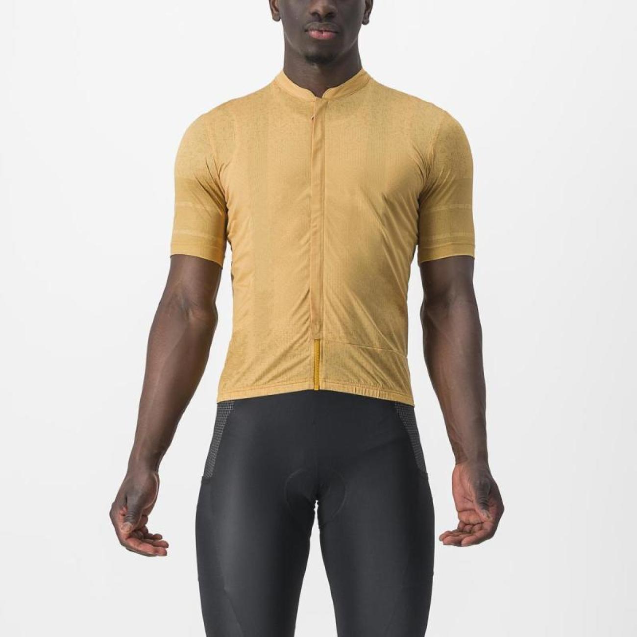 
                CASTELLI Cyklistický dres s krátkym rukávom - UNLIMITED TERRA - žltá 2XL
            