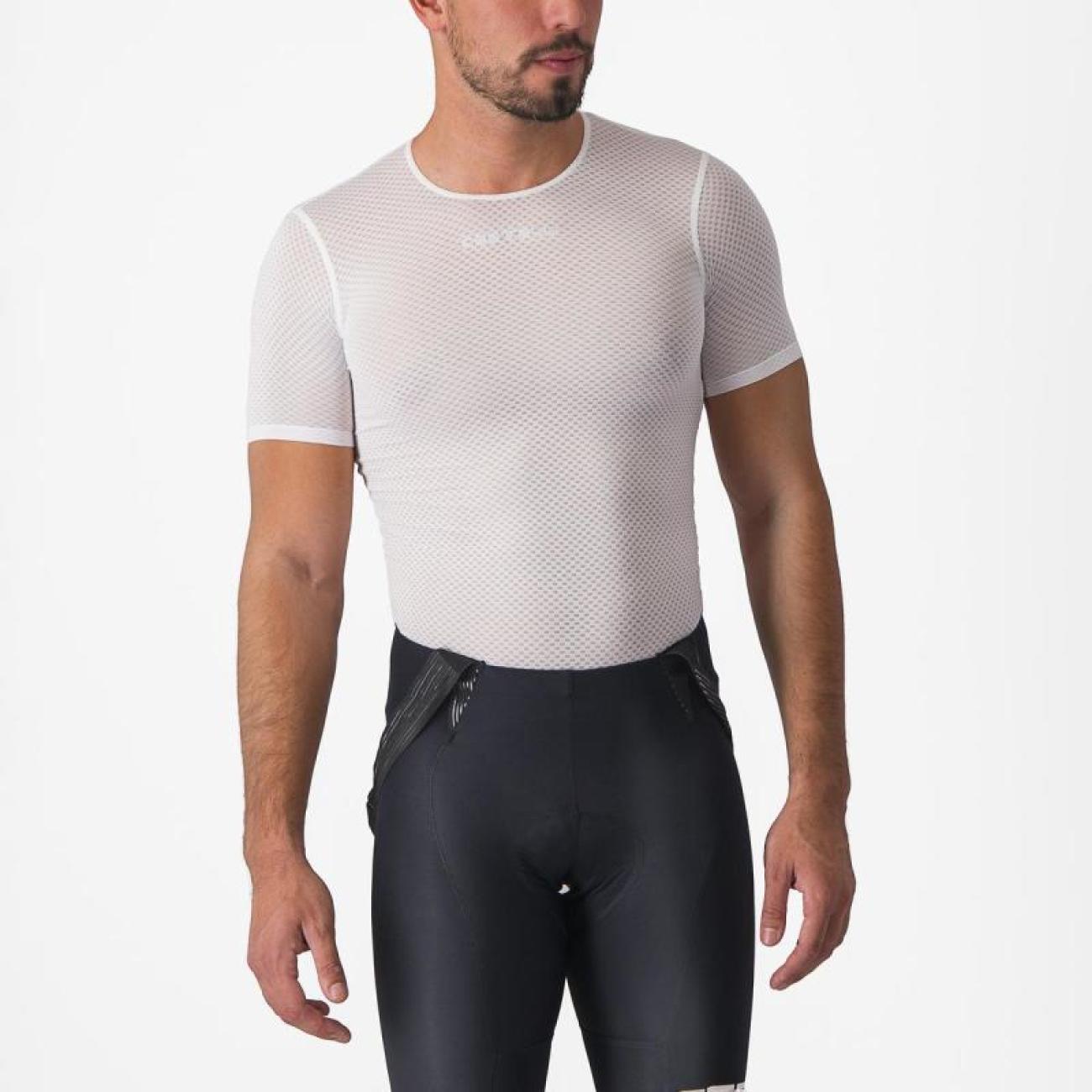 
                CASTELLI Cyklistické tričko s krátkym rukávom - PRO MESH 2.0 - biela L
            