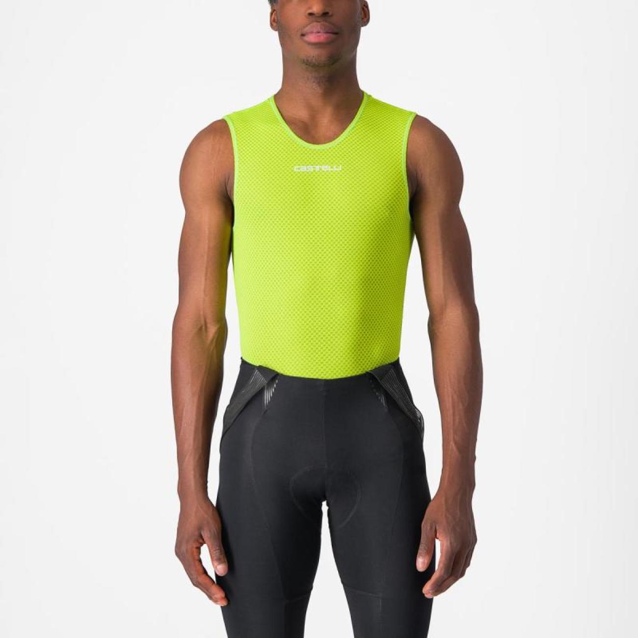 CASTELLI Cyklistické tričko bez rukávov - PRO MESH 2.0 - žltá