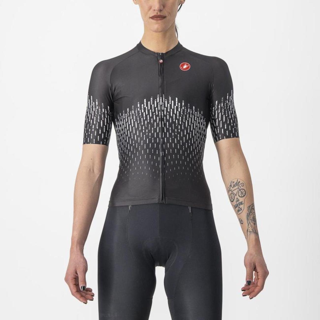 
                CASTELLI Cyklistický dres s krátkym rukávom - AERO PRO W - čierna L
            