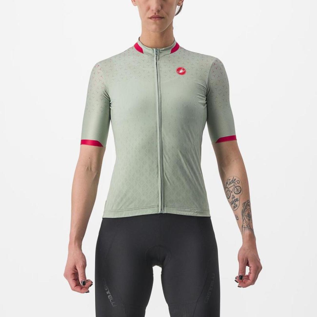 
                CASTELLI Cyklistický dres s krátkym rukávom - PEZZI - zelená
            