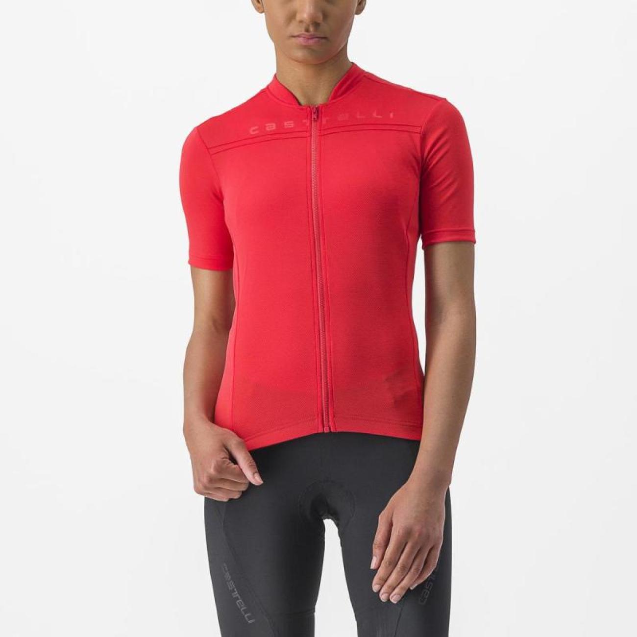 
                CASTELLI Cyklistický dres s krátkym rukávom - ANIMA - červená XS
            