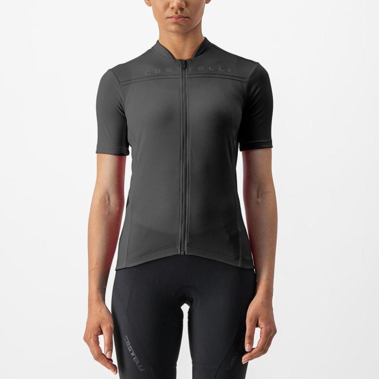 CASTELLI Cyklistický dres s krátkym rukávom - ANIMA - čierna