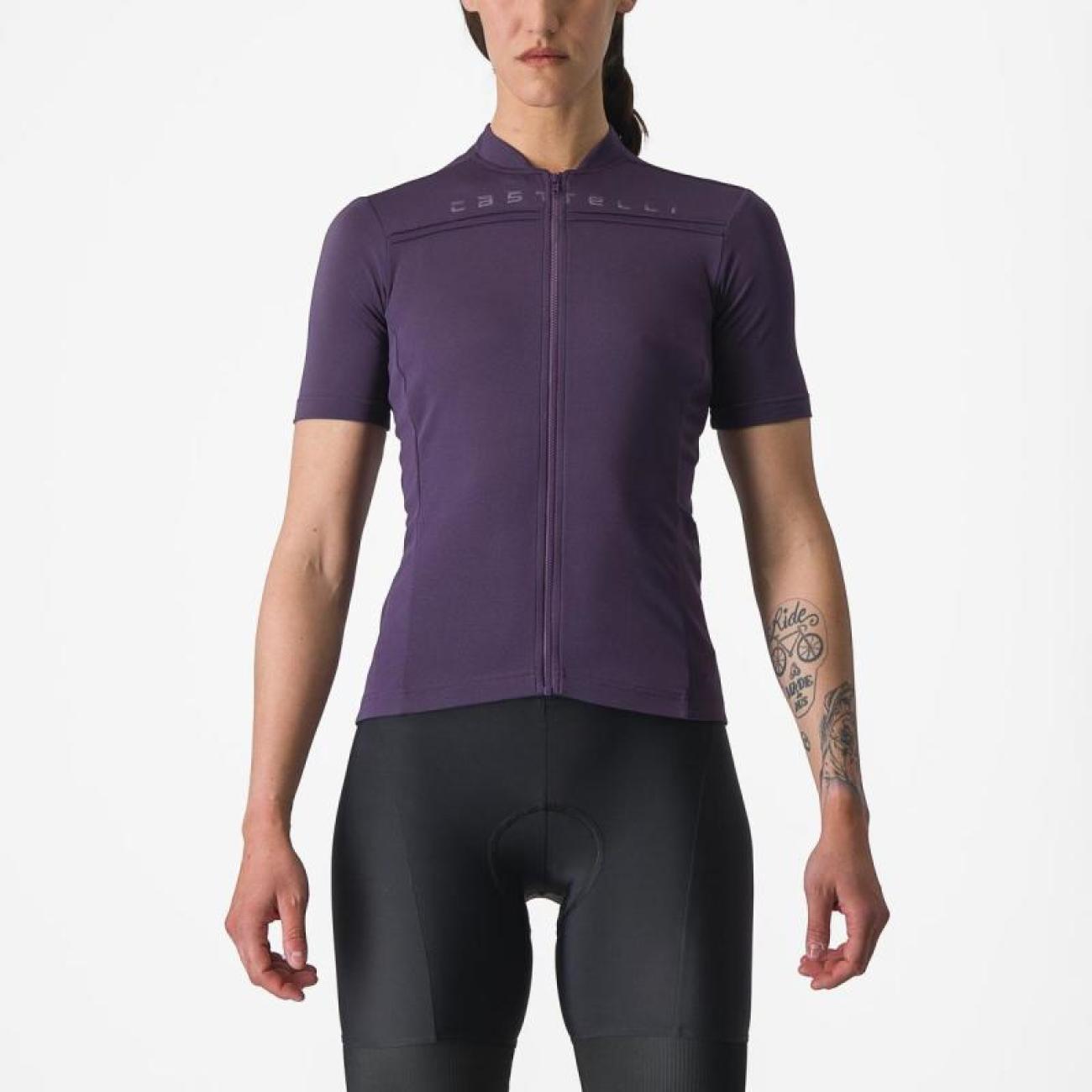 
                CASTELLI Cyklistický dres s krátkym rukávom - fialová
            