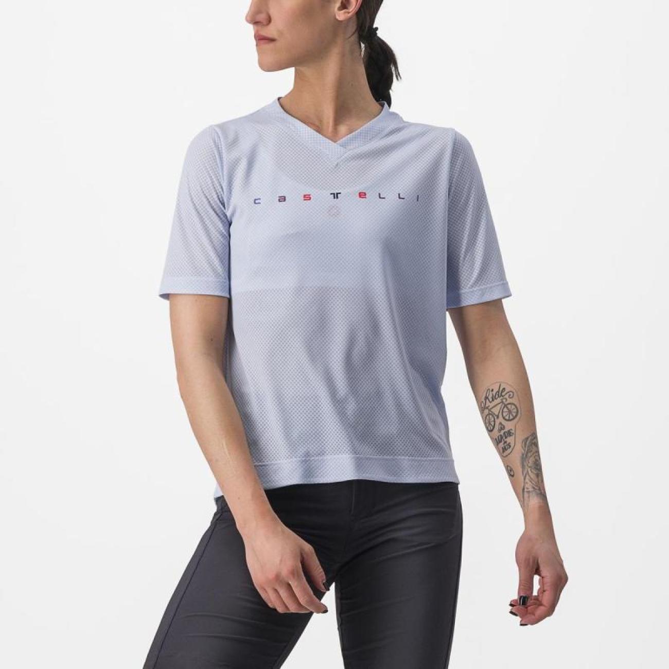 CASTELLI Cyklistický dres s krátkym rukávom - TRAIL TECH 2 W - fialová