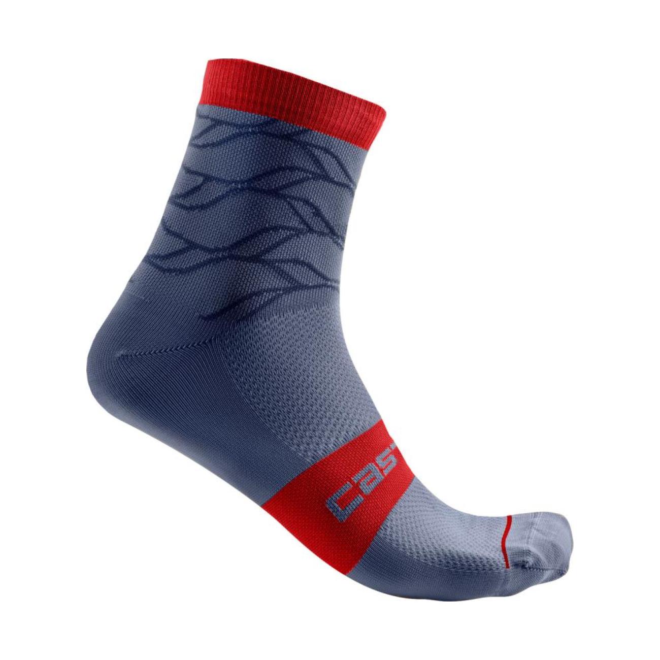 
                CASTELLI Cyklistické ponožky klasické - CLIMBER\'S 3.0 - modrá L-XL
            